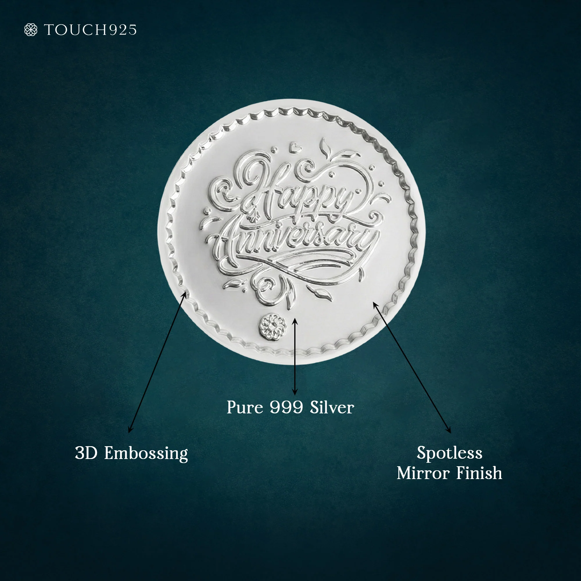 1g Happy Anniversary 999 Silver Coin - Image 3