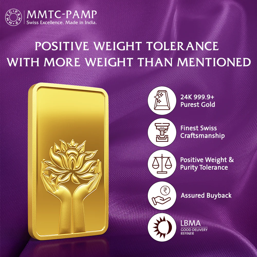 24K (999.9+) Purest 1 gm Lotus Gold Bar - Image 4