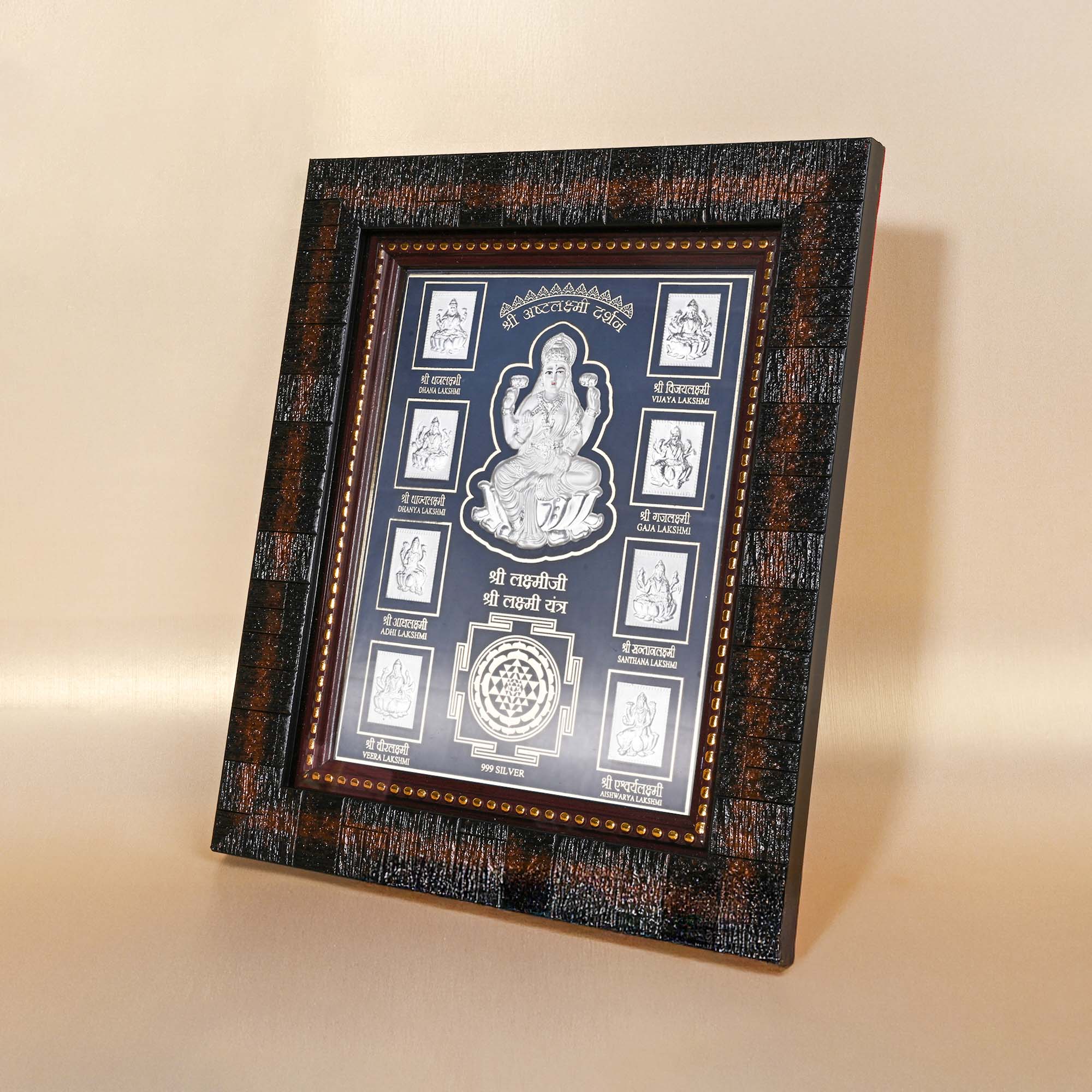 999 Silver Laxmi Maa Idol Frame - Image 3