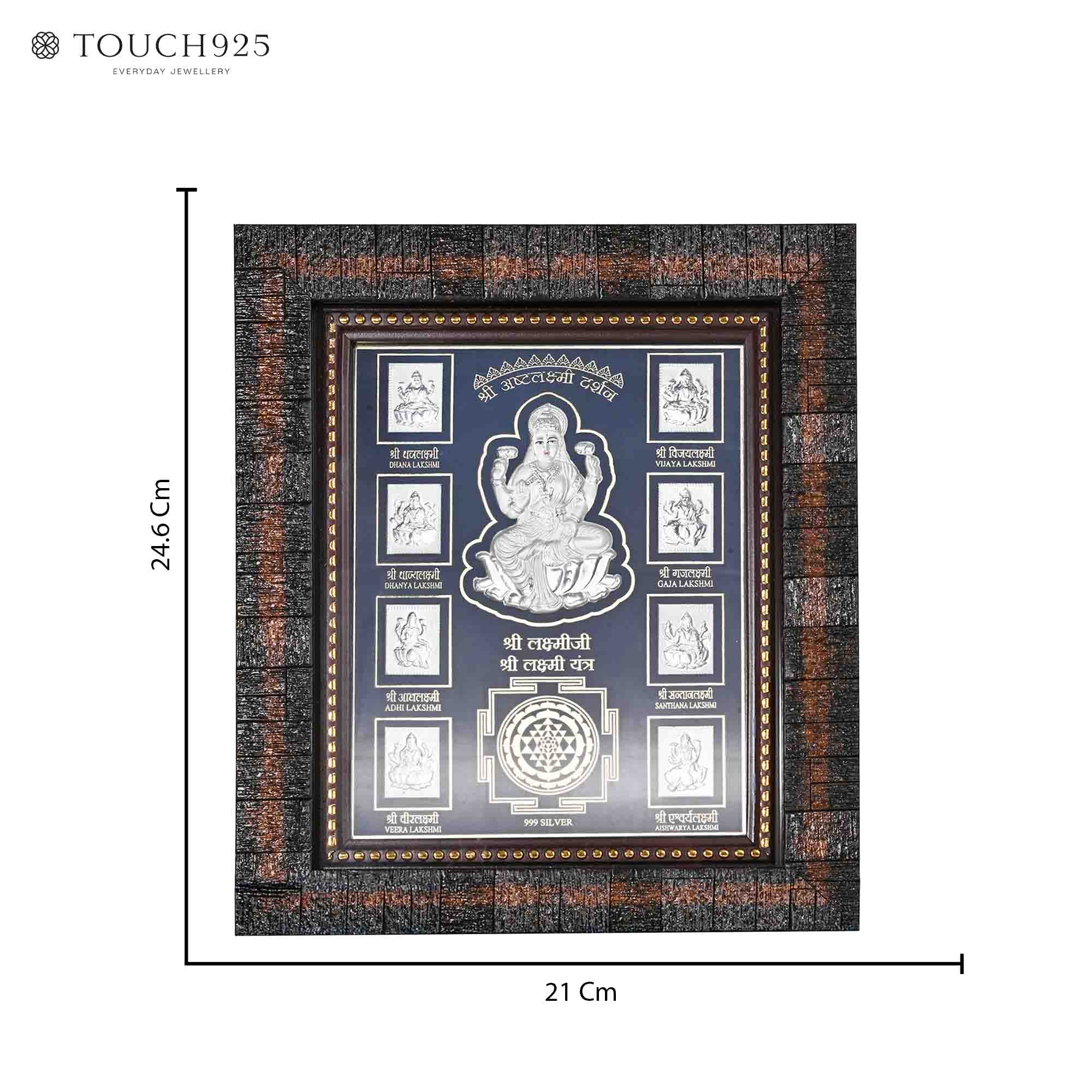 999 Silver Laxmi Maa Idol Frame - Image 5