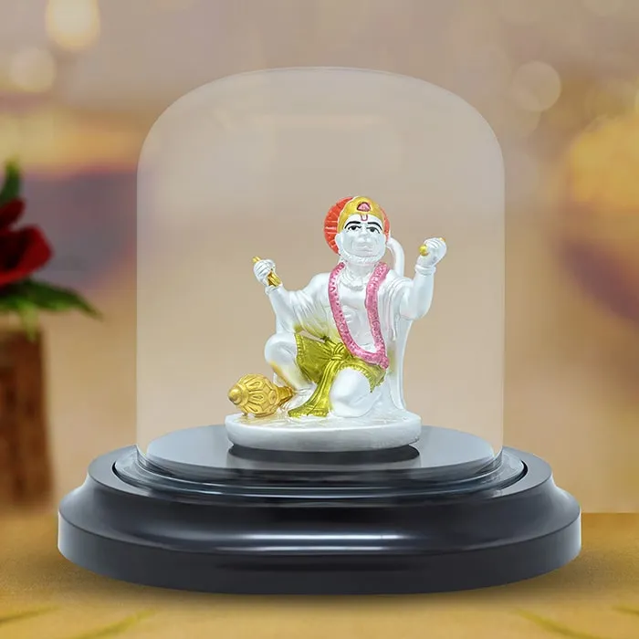 999 Silver Devotee Divine Hanuman Idol - Image 3