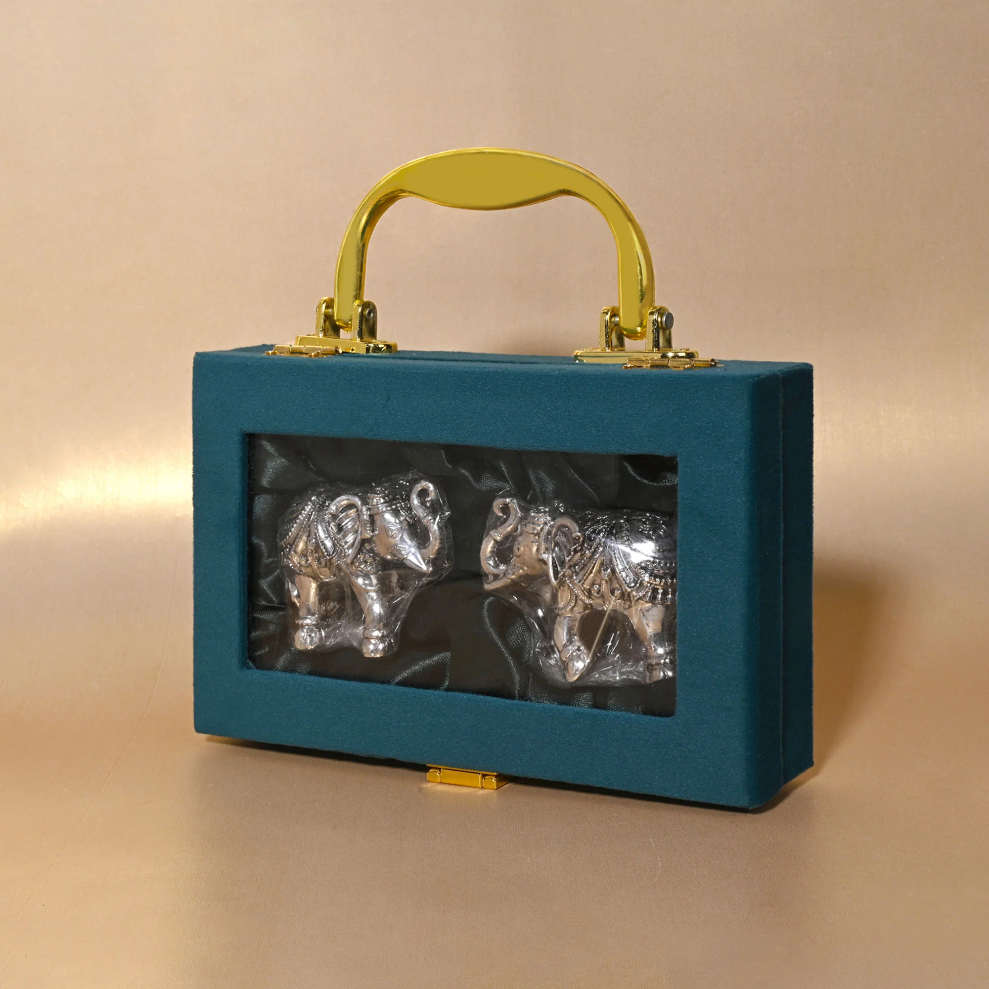 999 Silver Elephant Pair Gift Box - Image 3