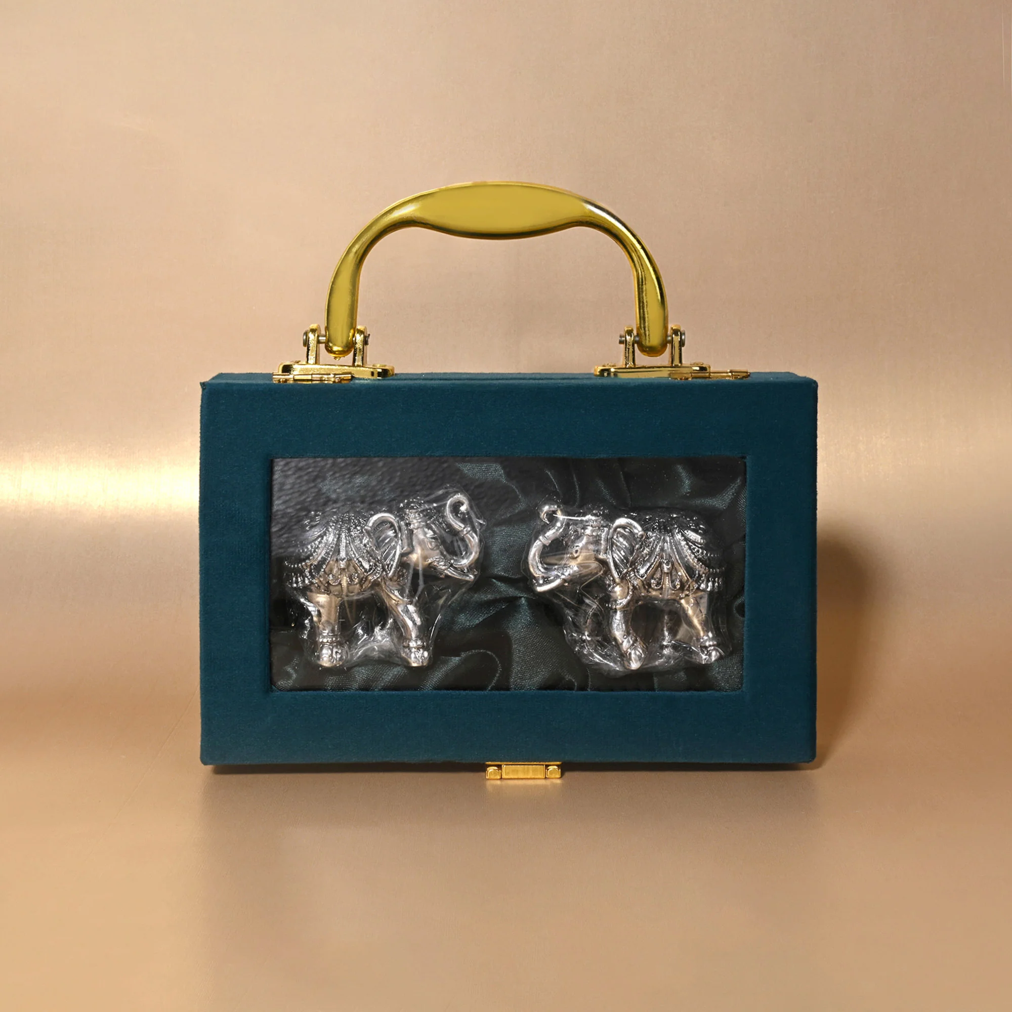 999 Silver Elephant Pair Gift Box - Image 4