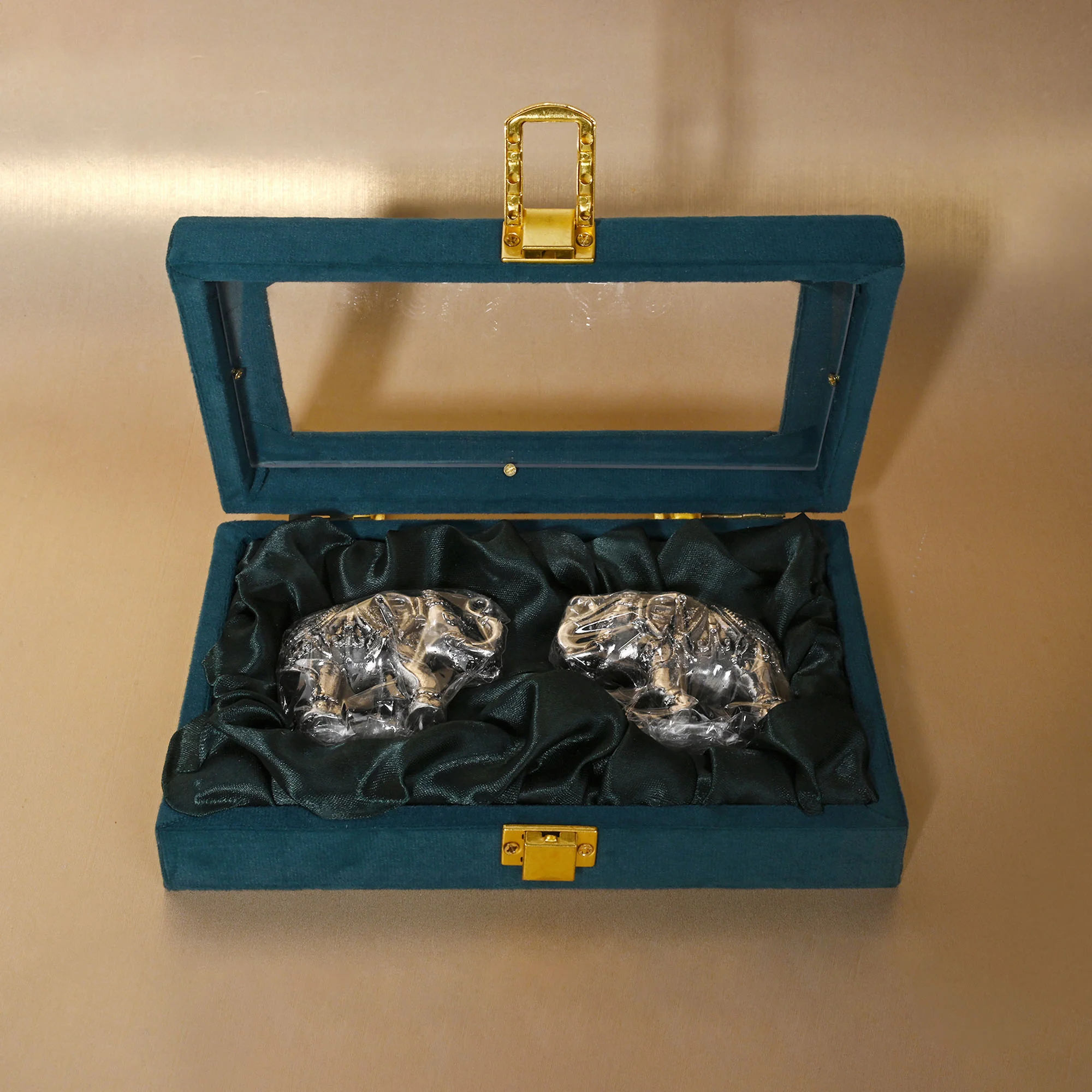 999 Silver Elephant Pair Gift Box - Image 5