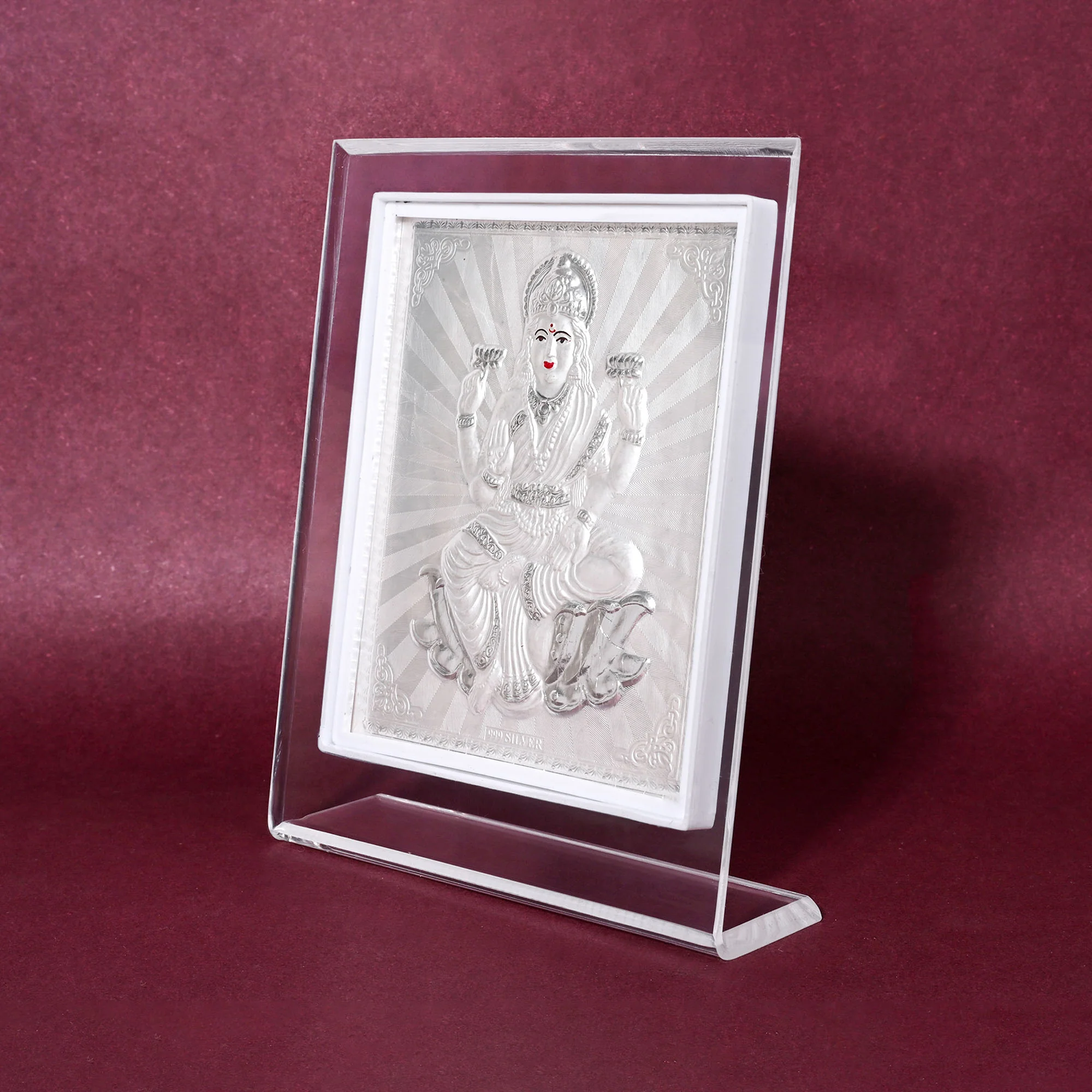 999 Silver Godess Laxmi Idol Frame - Image 4