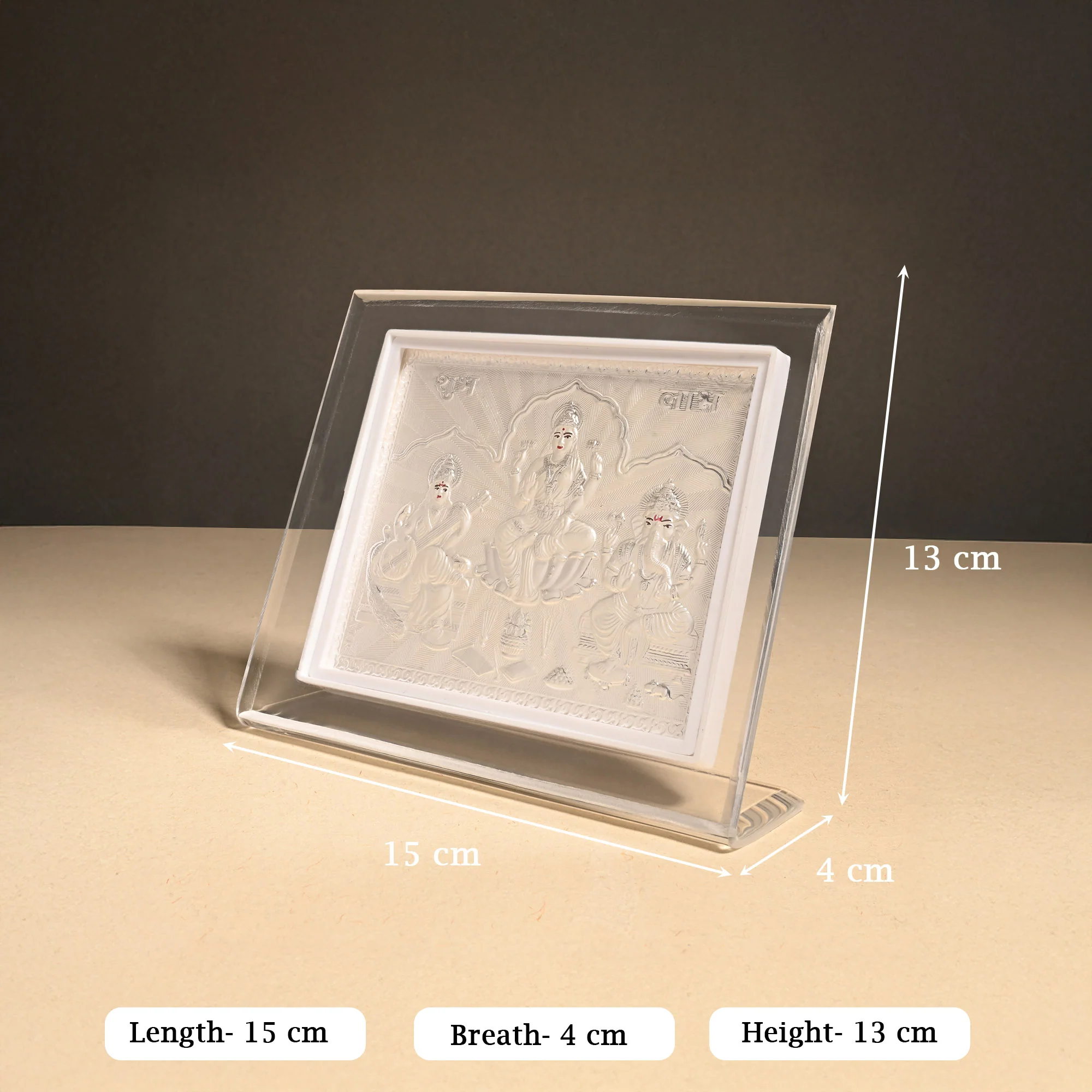 999 Silver Lakshmi Saraswati Ganesh Frame - Image 5