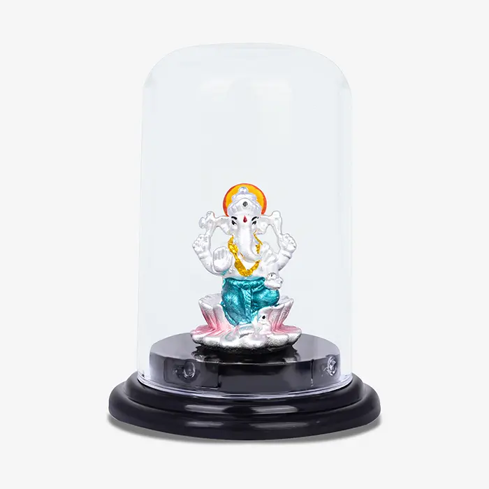 999 Silver Lambodara Ganesh Idol - Image 3