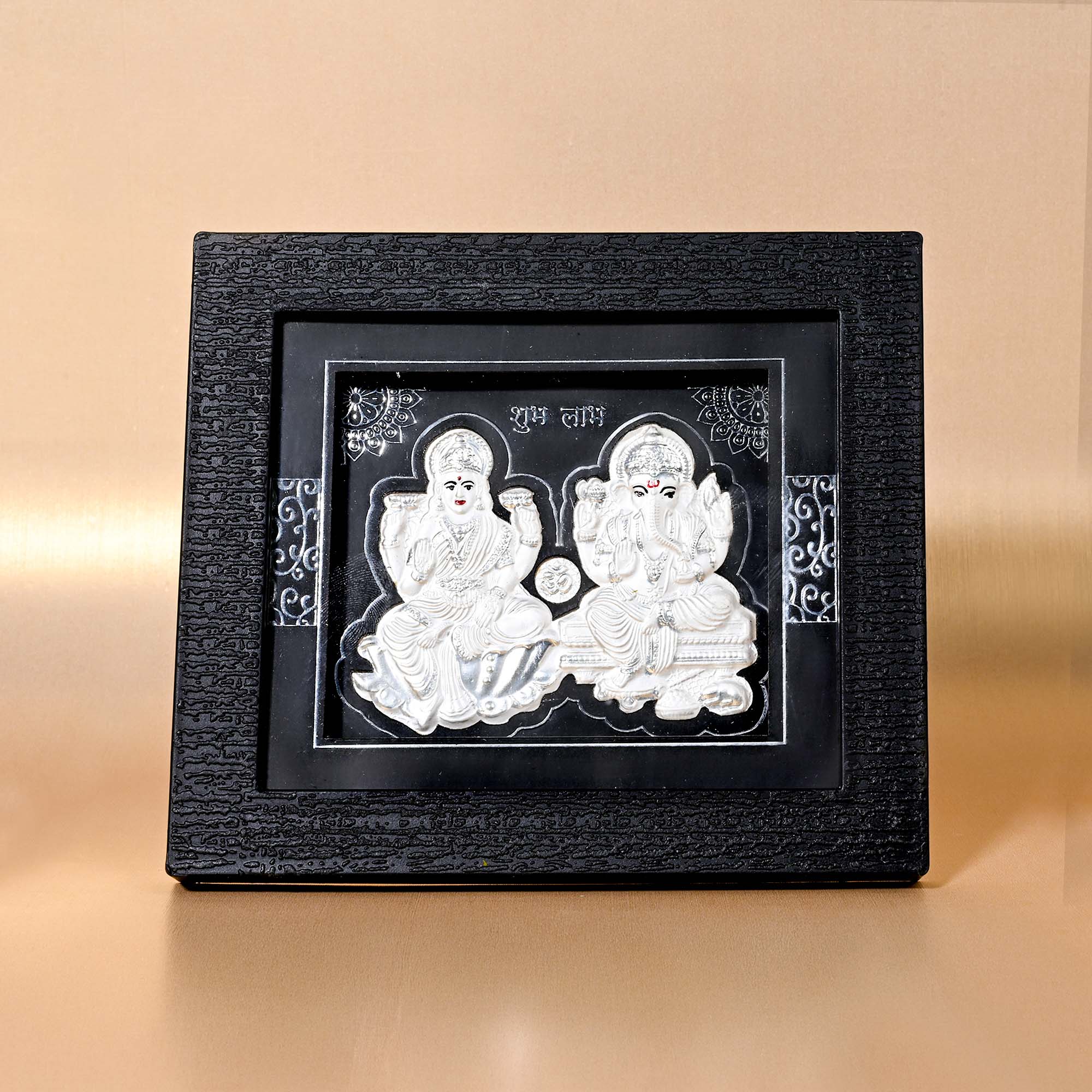 999 Silver Laxmi Ganesh Blessings Idol Frame - Image 3