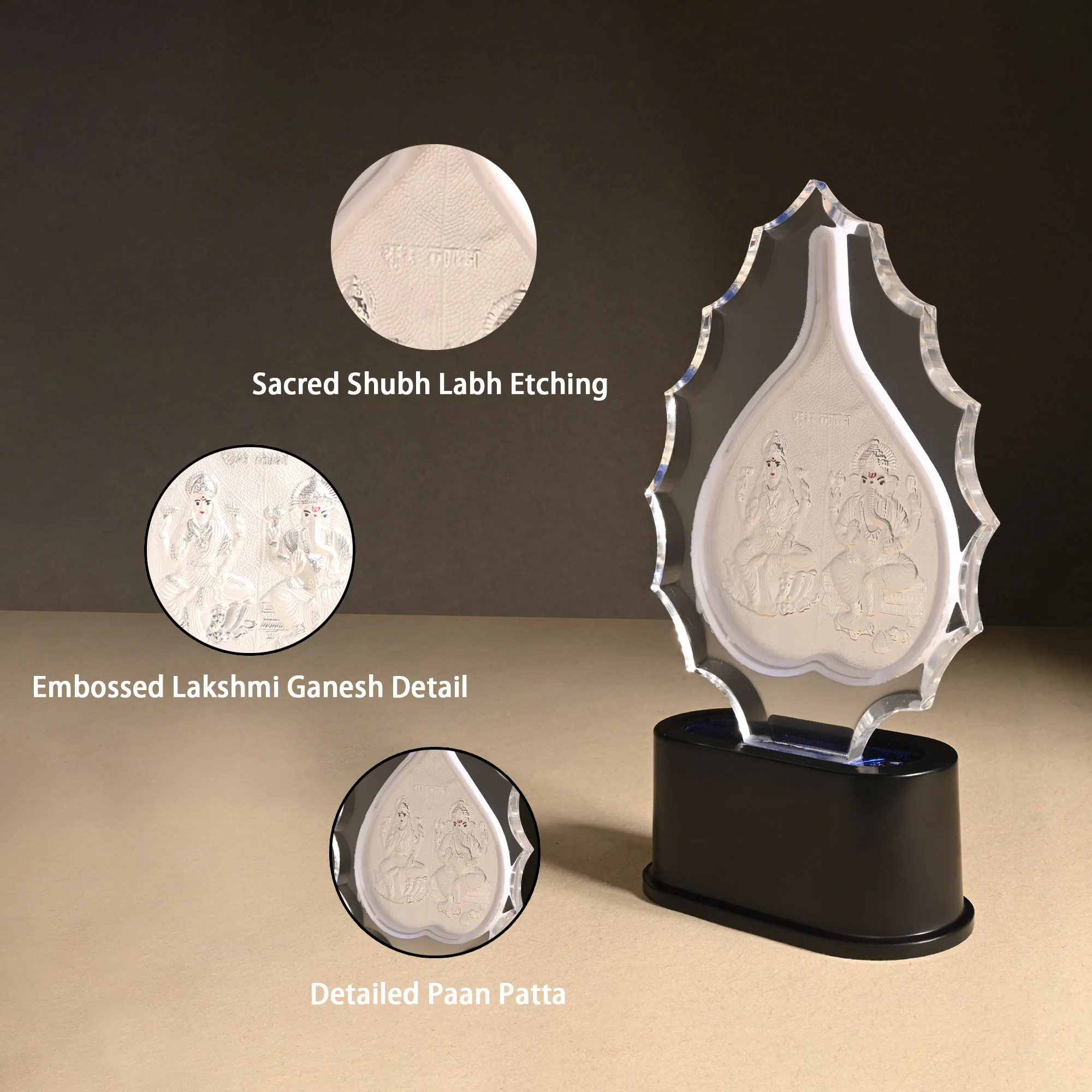 999 Silver Laxmi Ganesh Idol Stand - Image 3