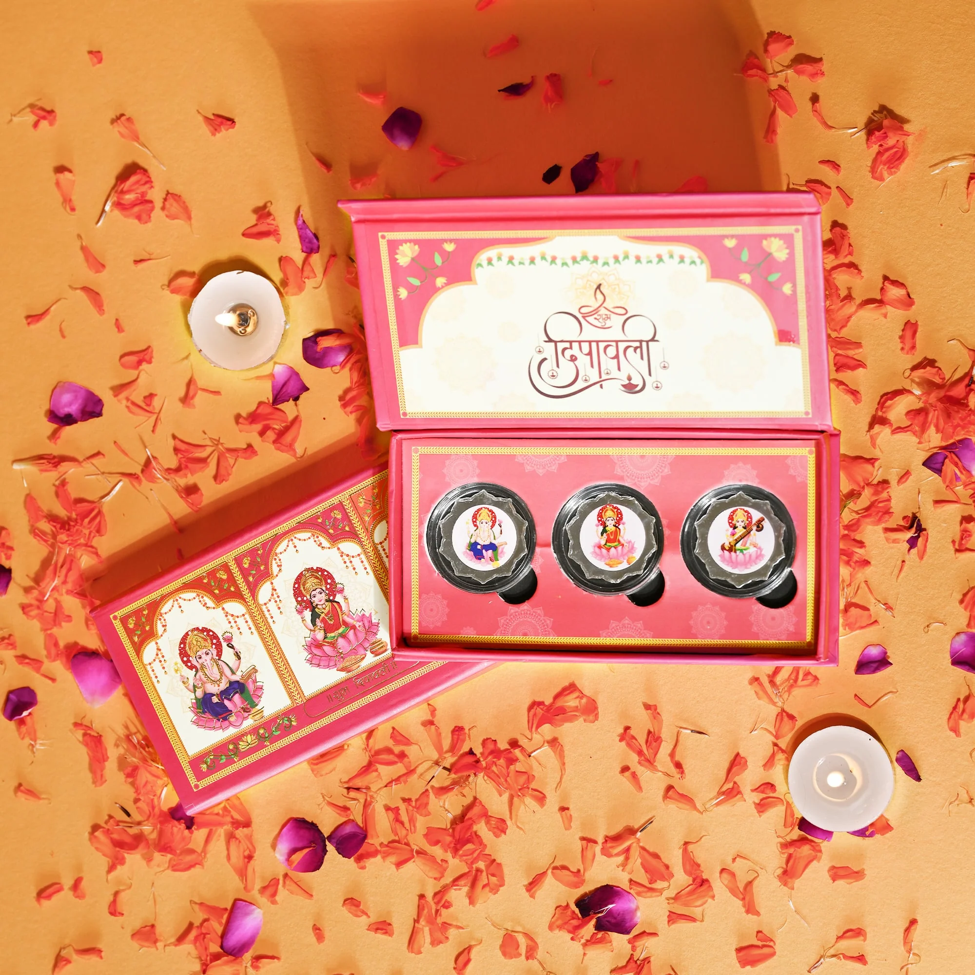 999 Silver Laxmi Ganesh Saraswati Coin Set - Image 5