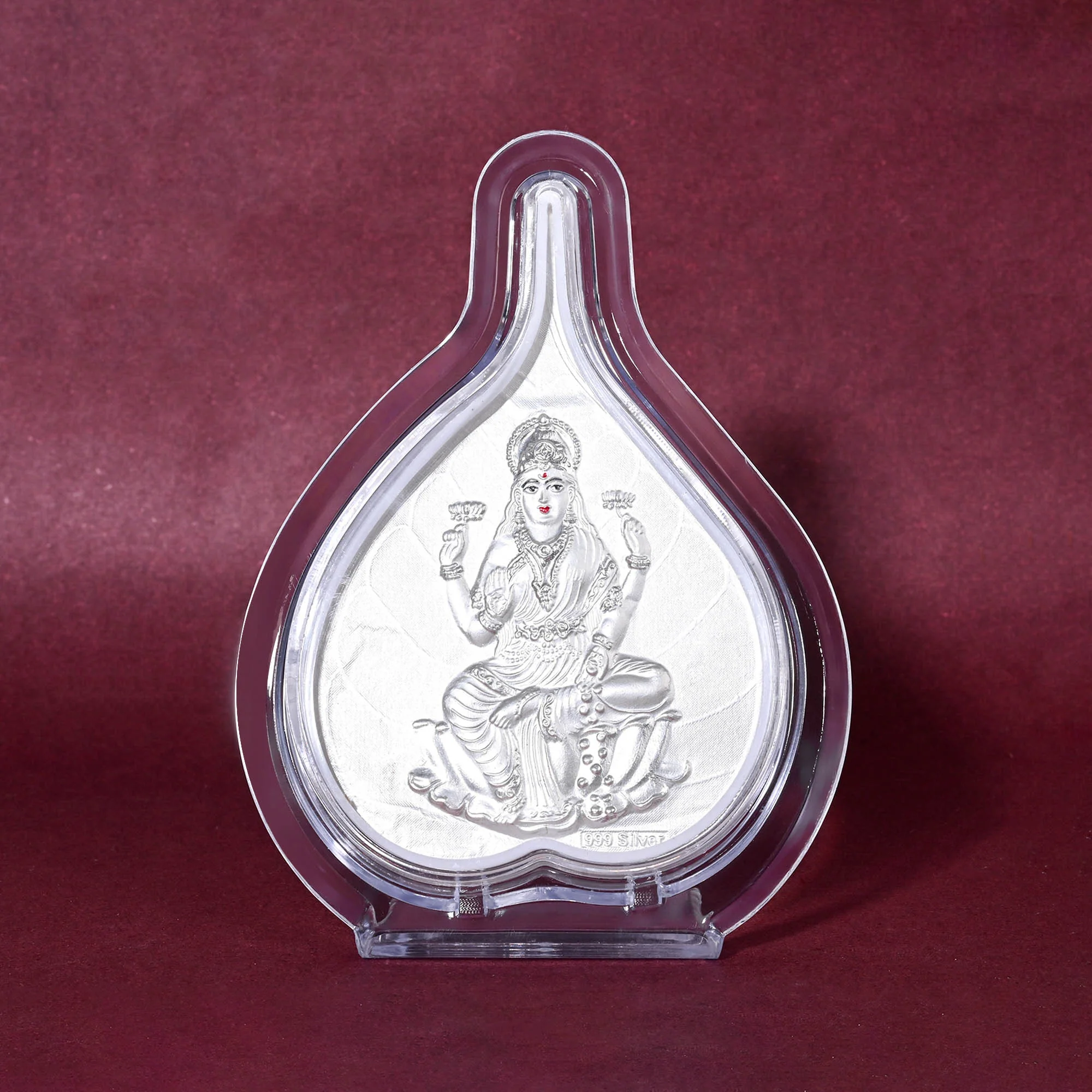999 Silver Laxmi Ji Idol Frame - Image 3