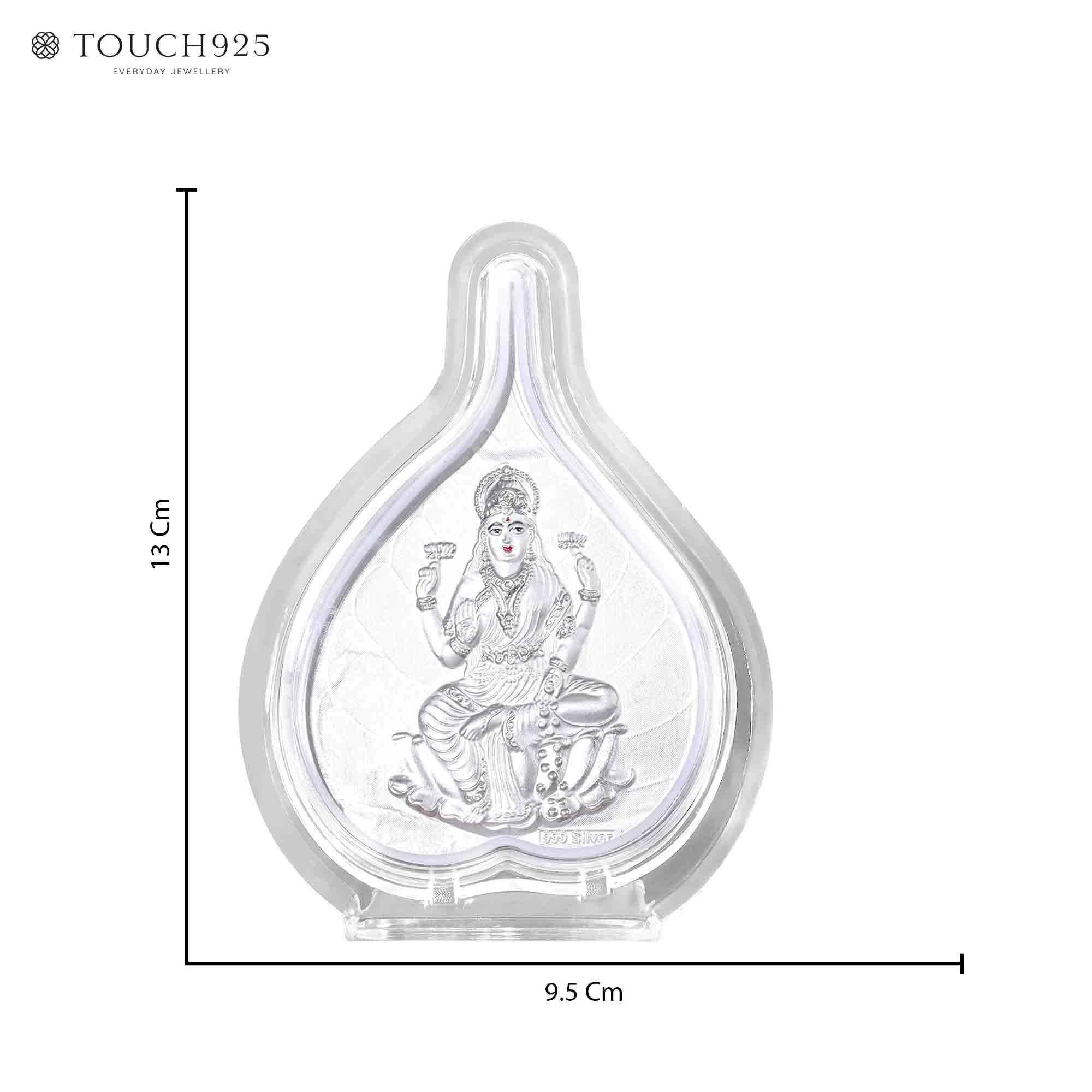 999 Silver Laxmi Ji Idol Frame - Image 6