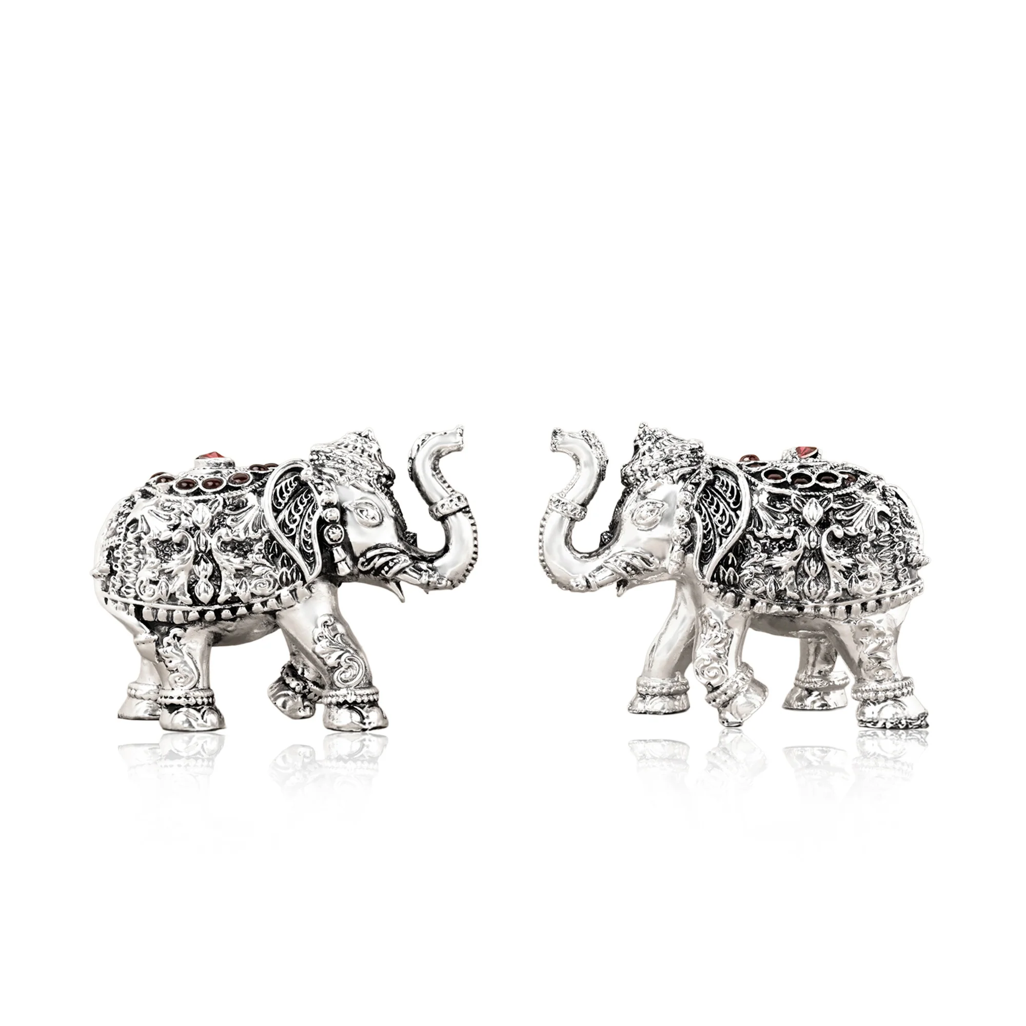 999 Silver Pair Elephant Gift Box - Image 4