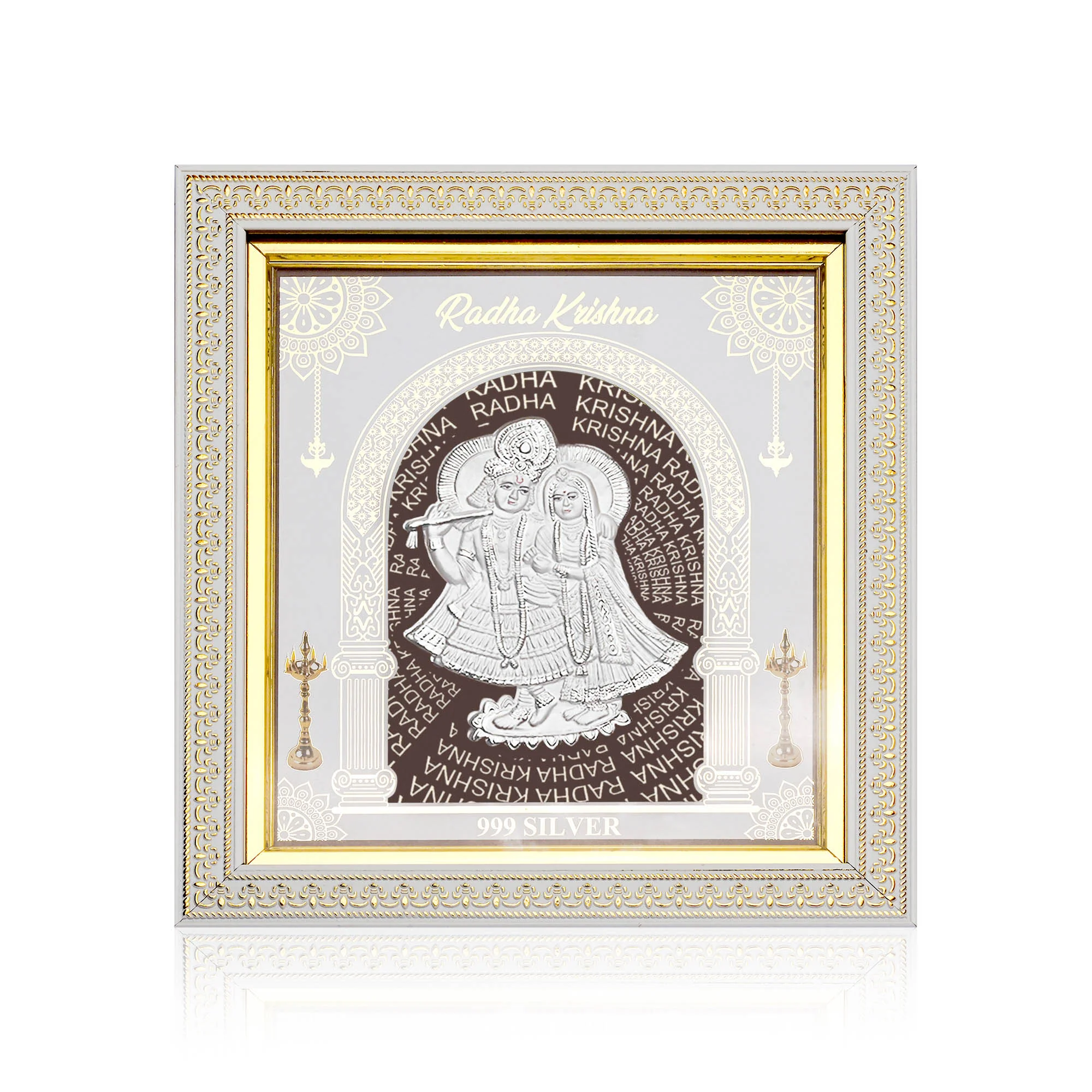 999 Silver Radha Krishna Frame - Image 4