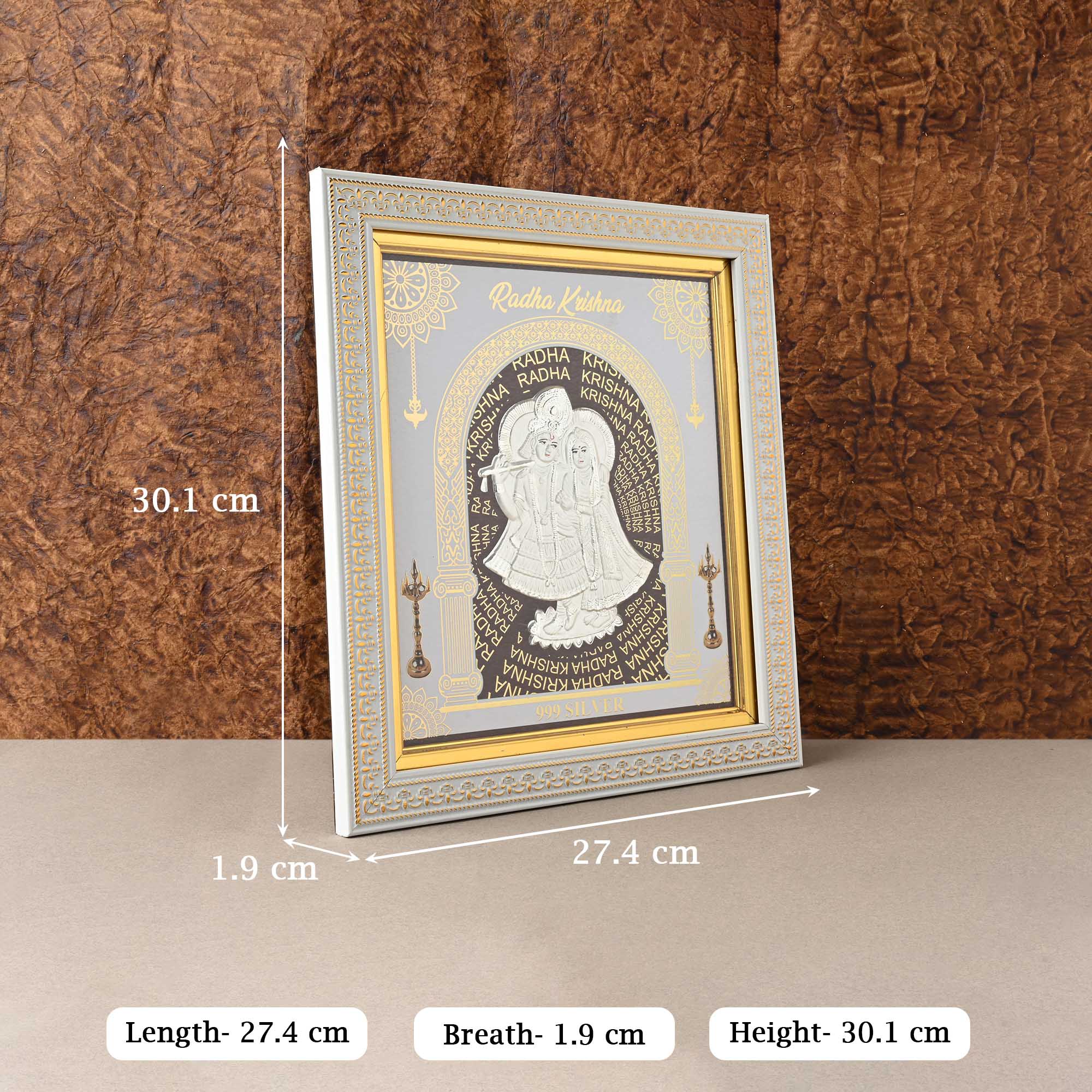 999 Silver Radha Krishna Frame - Image 5