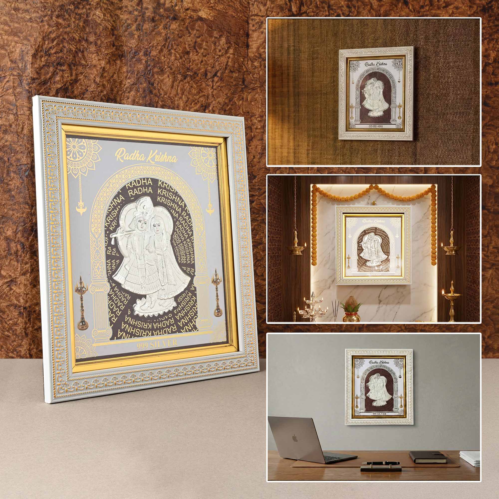 999 Silver Radha Krishna Frame - Image 6