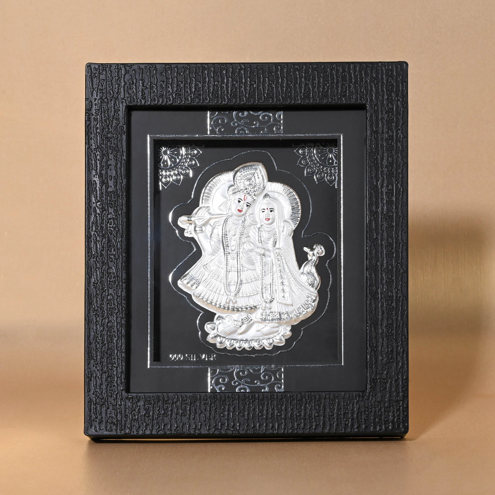 999 Silver Radha Krishna Eternal Love Idol Frame - Image 3