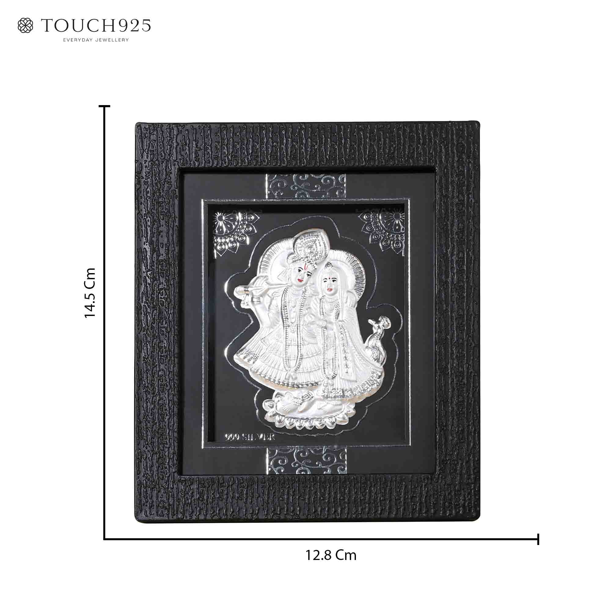 999 Silver Radha Krishna Eternal Love Idol Frame - Image 6