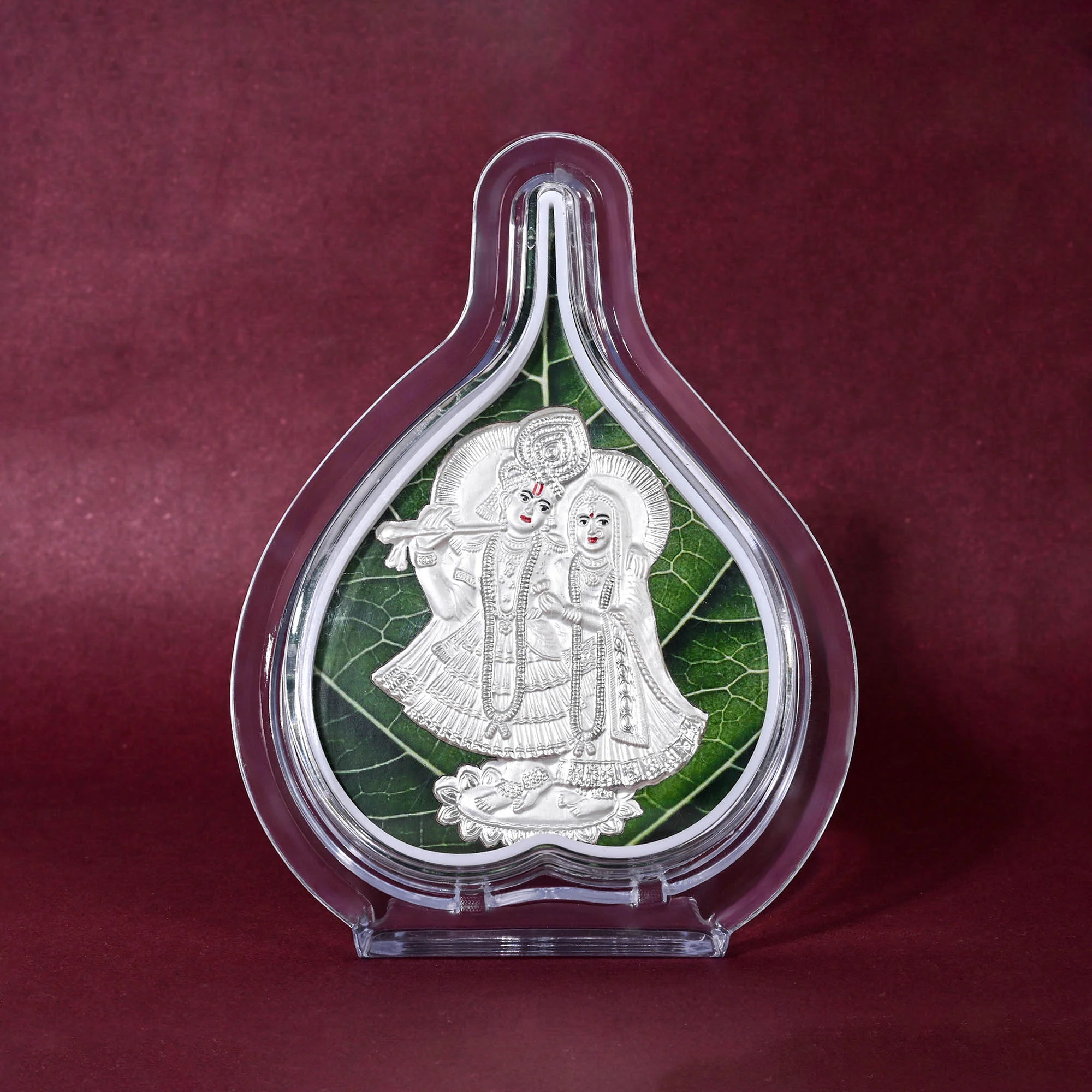 999 Silver Radha Krishna Idol Frame - Image 3
