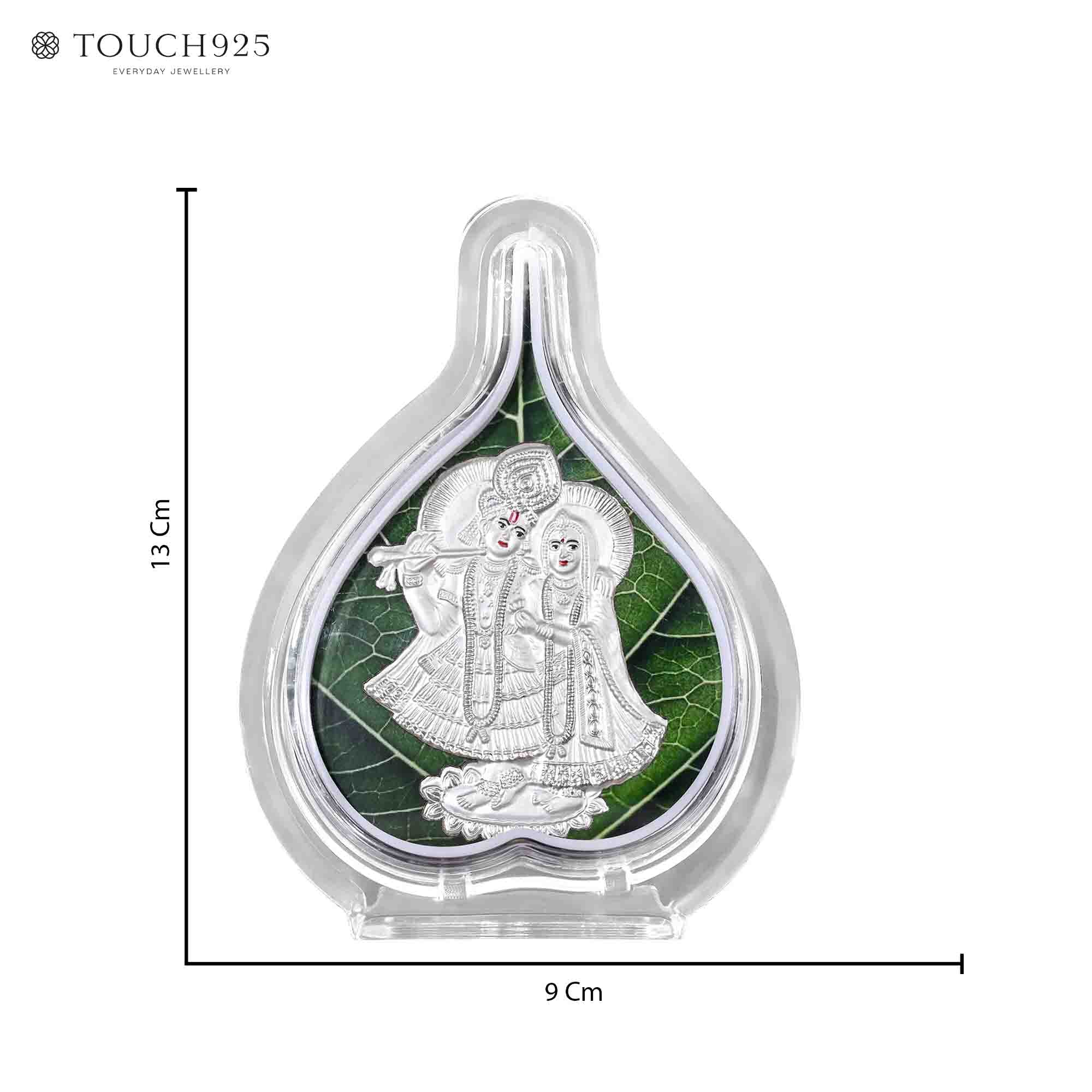 999 Silver Radha Krishna Idol Frame - Image 6