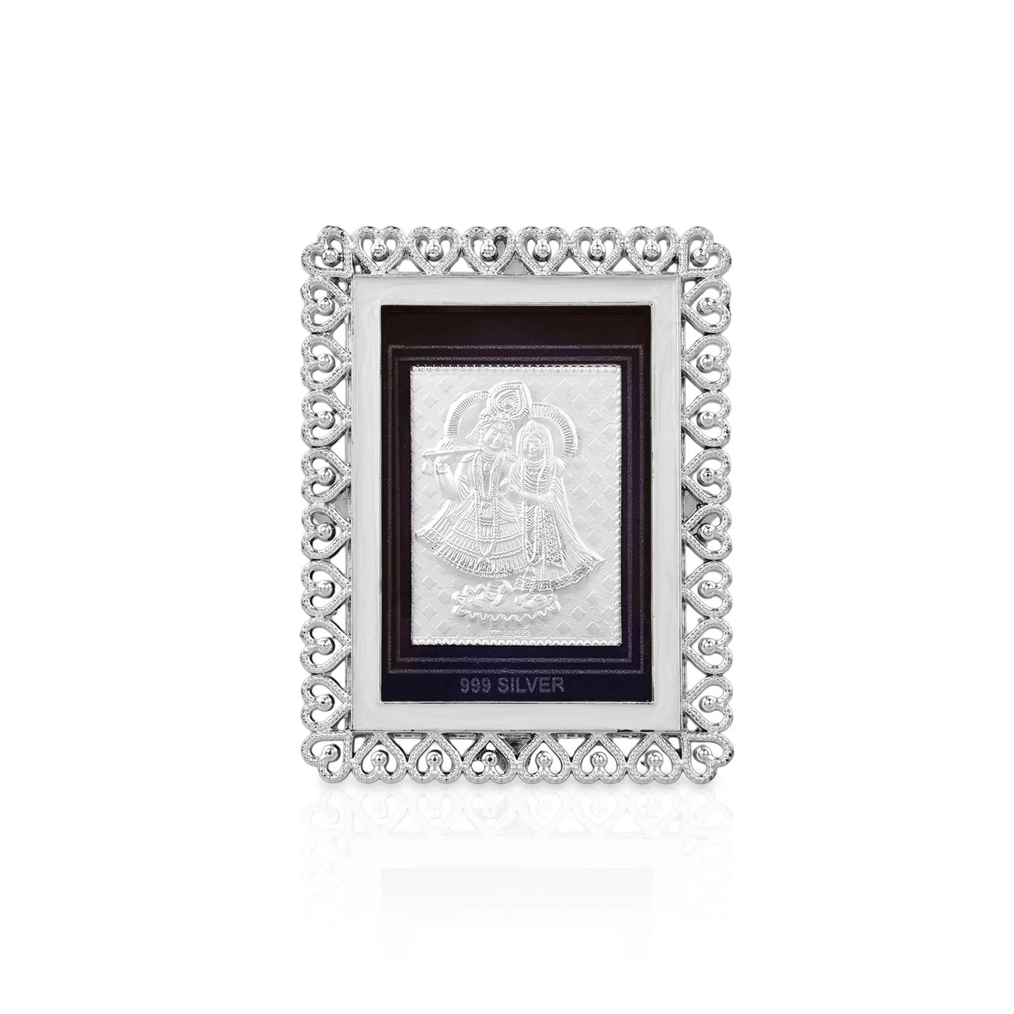 999 Silver Radha Krishna Photo Frame - Image 4