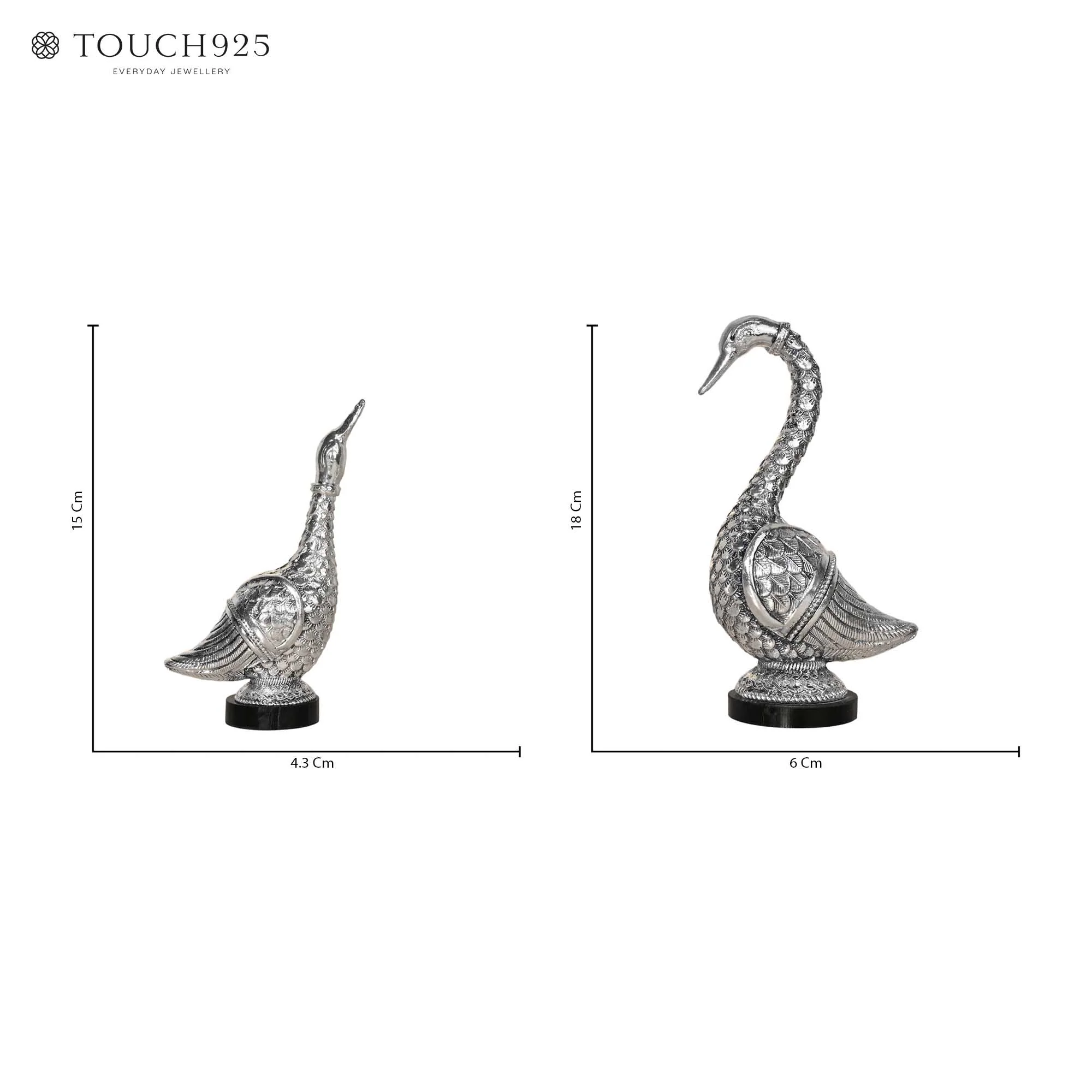 999 Silver Swan Pair Gift Box - Image 6