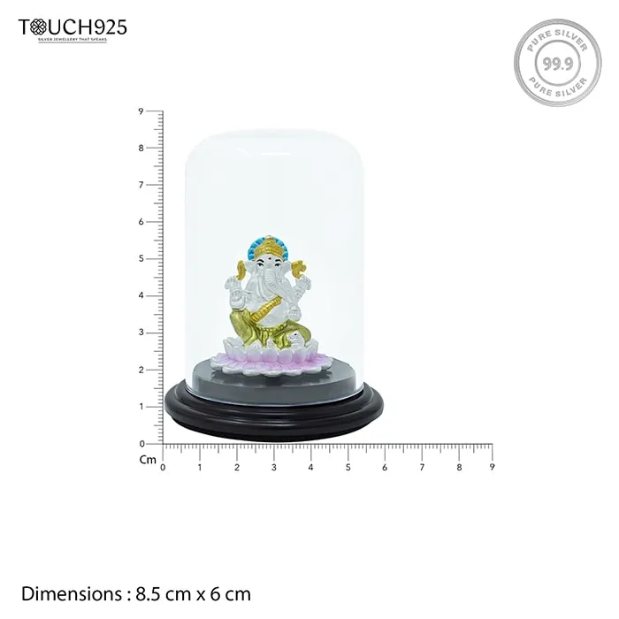 999 Silver Vighnaharta Divine Aura Idol - Image 4