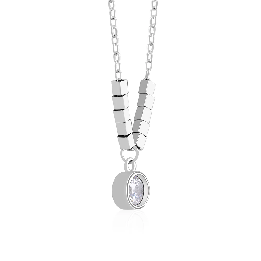 Circular Drop Charm Necklace - Image 5
