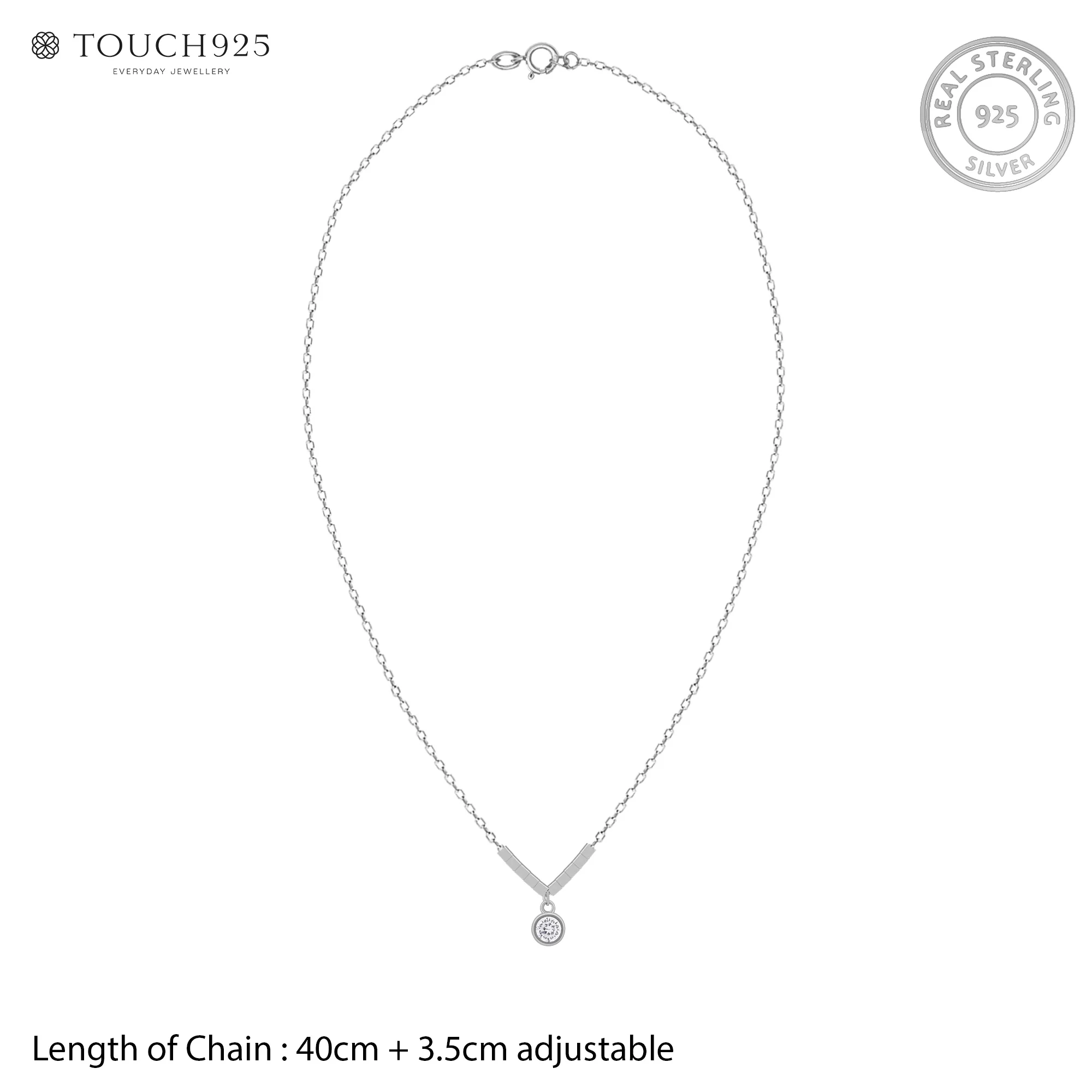 Circular Drop Charm Necklace - Image 6