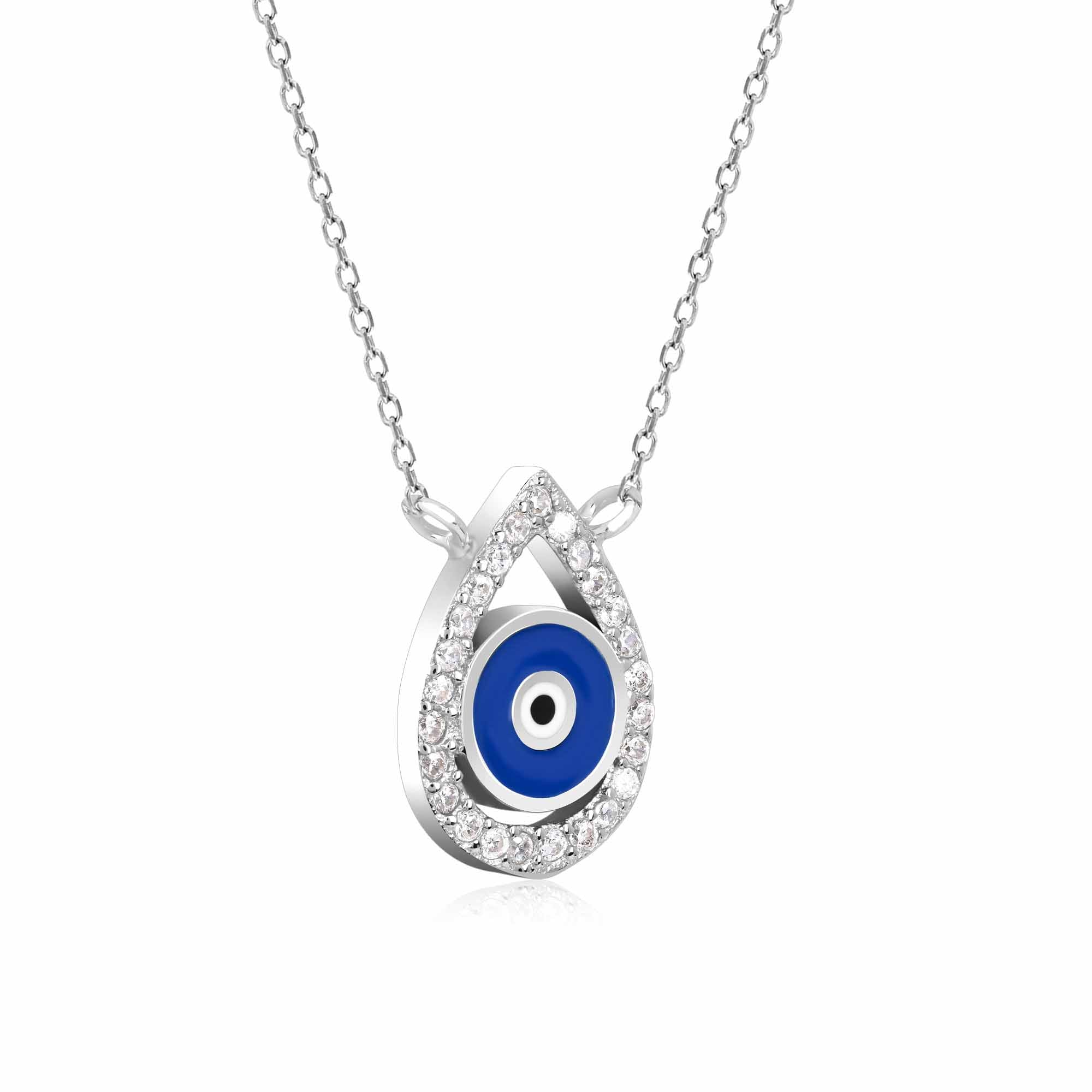 Drop Evil Eye Necklace - Image 4