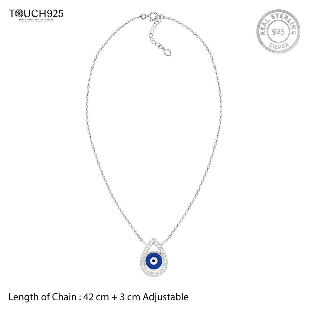 Drop Evil Eye Necklace - Image 5