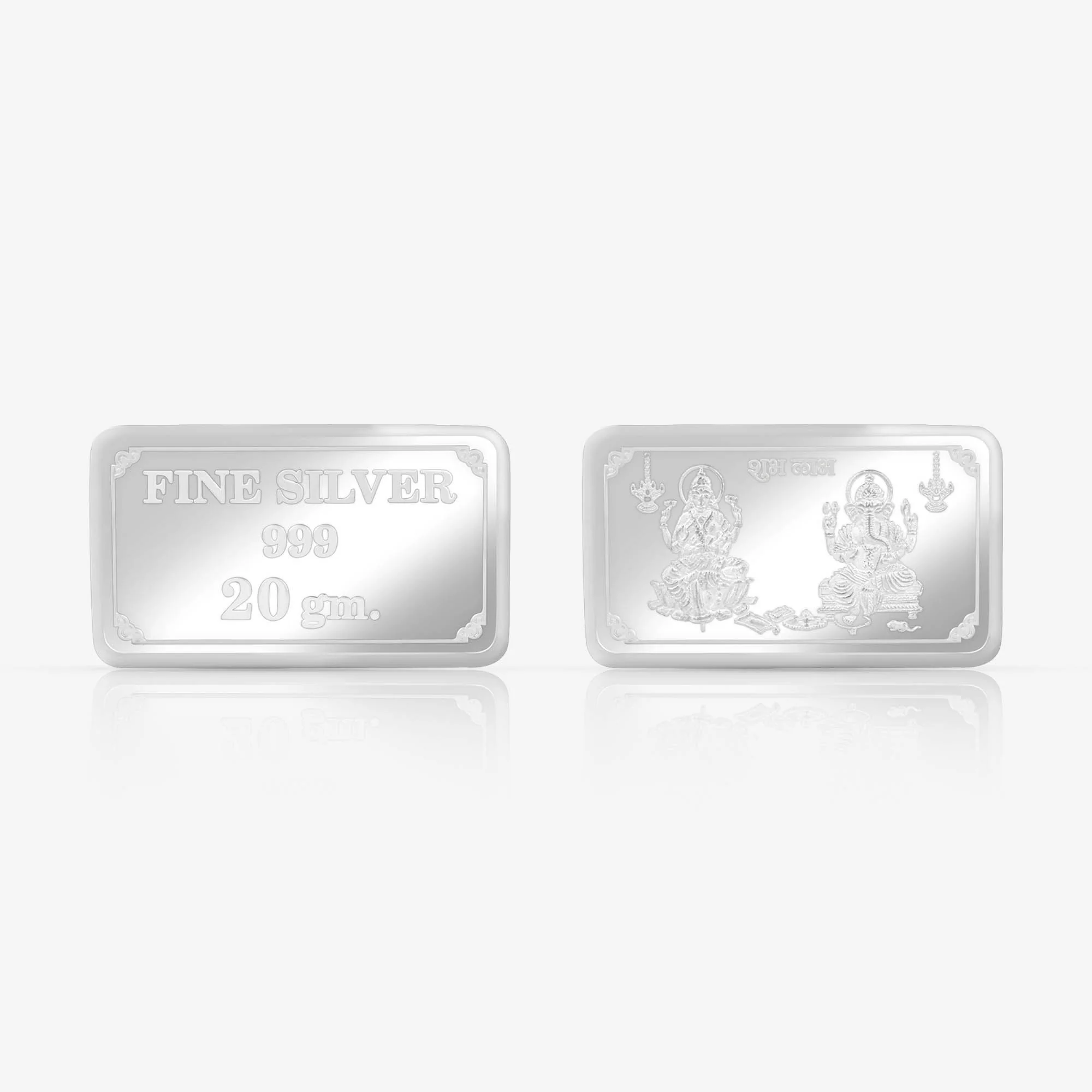 20g Ganesh and Laxmi 999 Silver Bar - Image 3