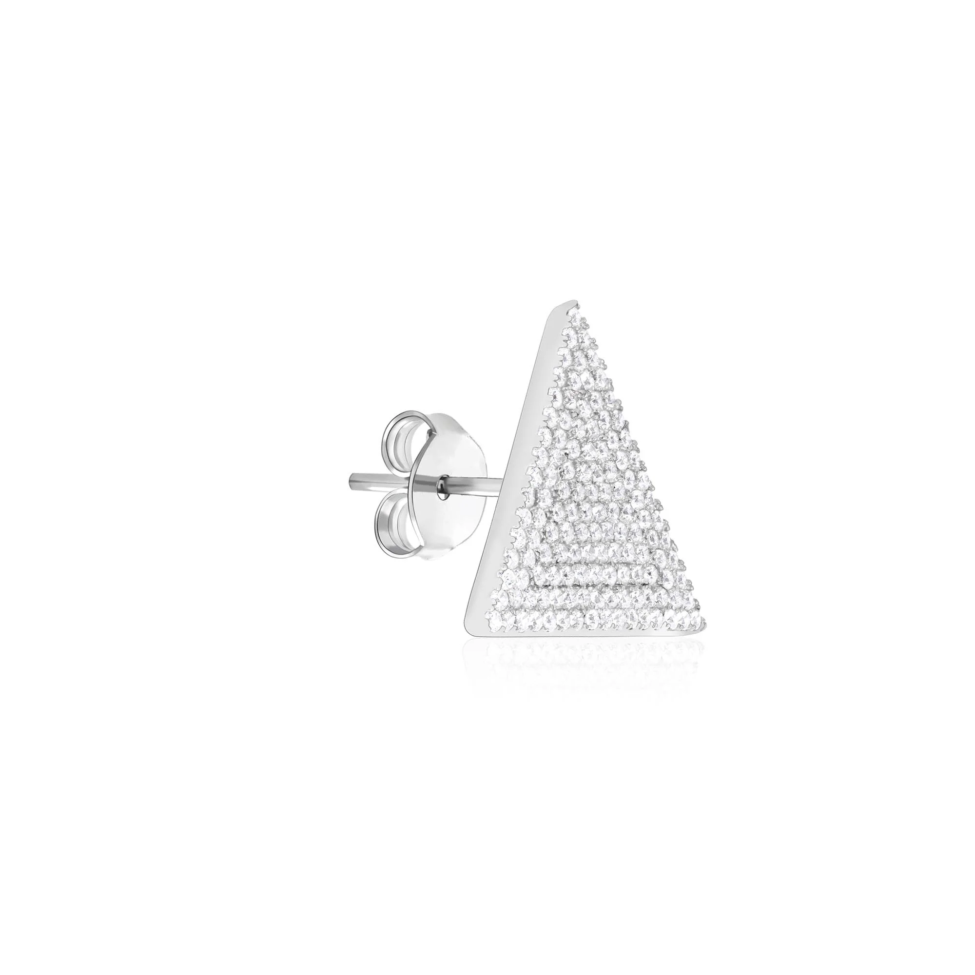 Geometric Glamour CZ Triangle Studs - Image 5