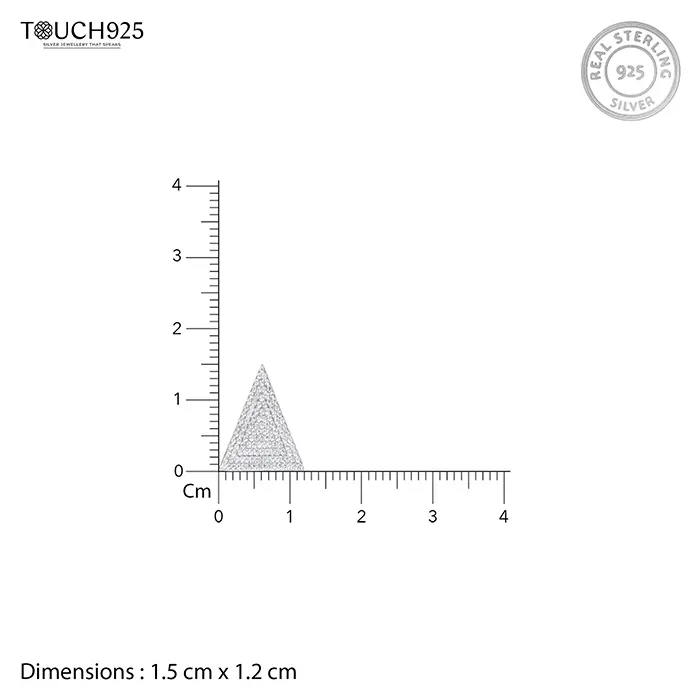Geometric Glamour CZ Triangle Studs - Image 6