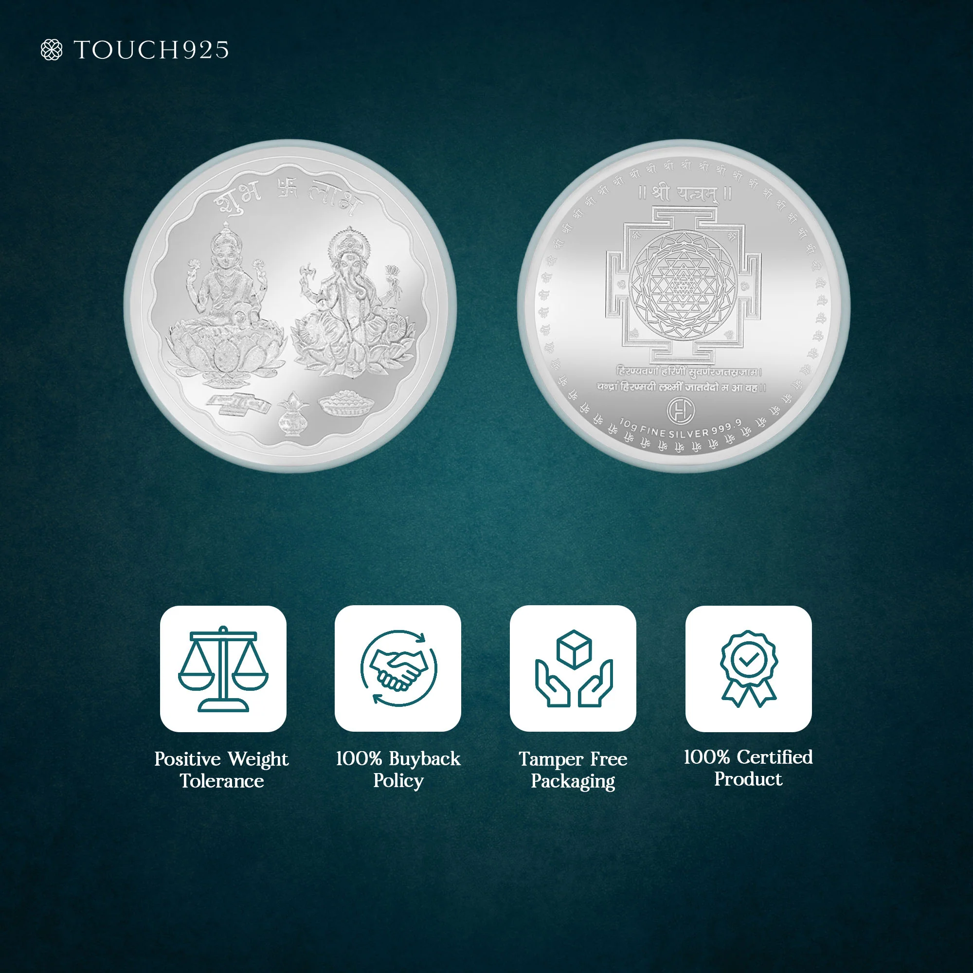 10-20g Laxmi Ganesh 999 Silver Coin - Image 5