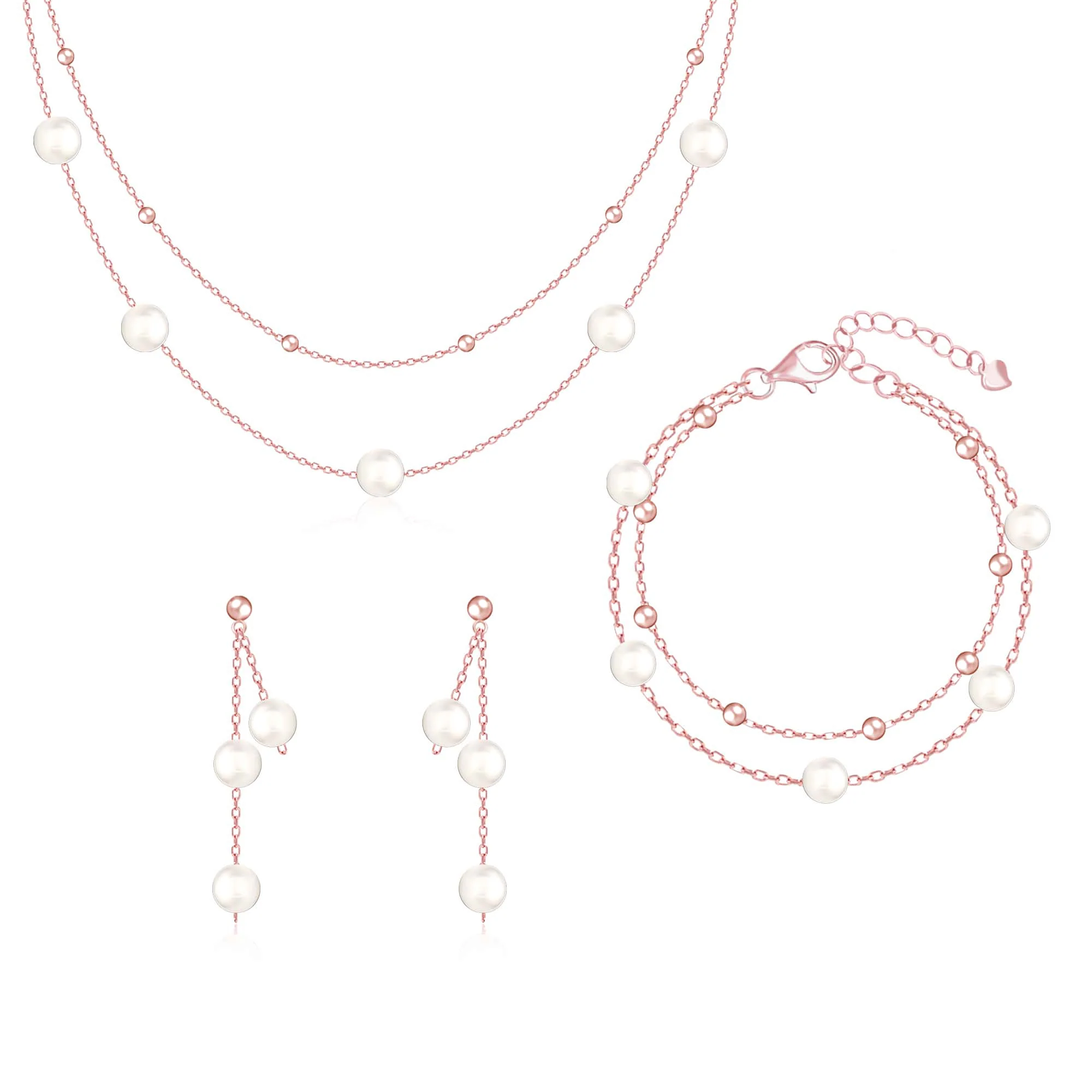 Layered Pearl Jewellery Set - Image 13