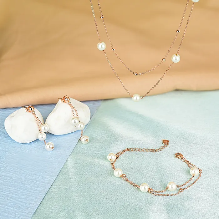 Layered Pearl Jewellery Set - Image 18