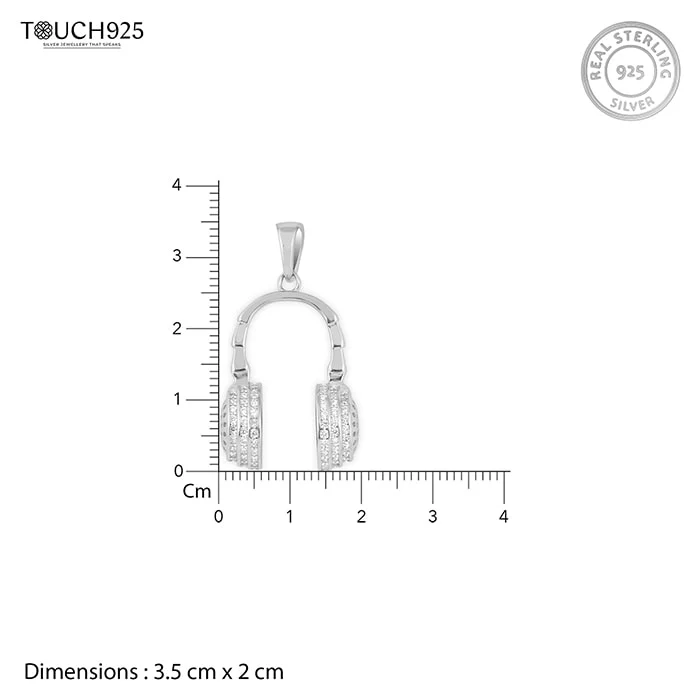 Melodic Masterpiece Silver Headphone Locket - Image 4