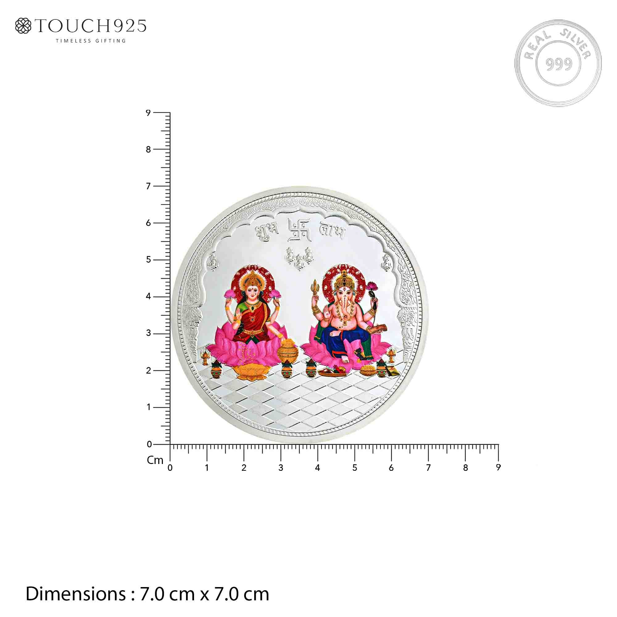 100g Lakshmi Ganesh Shubh Labh Pure 999 Silver Coin - Image 6