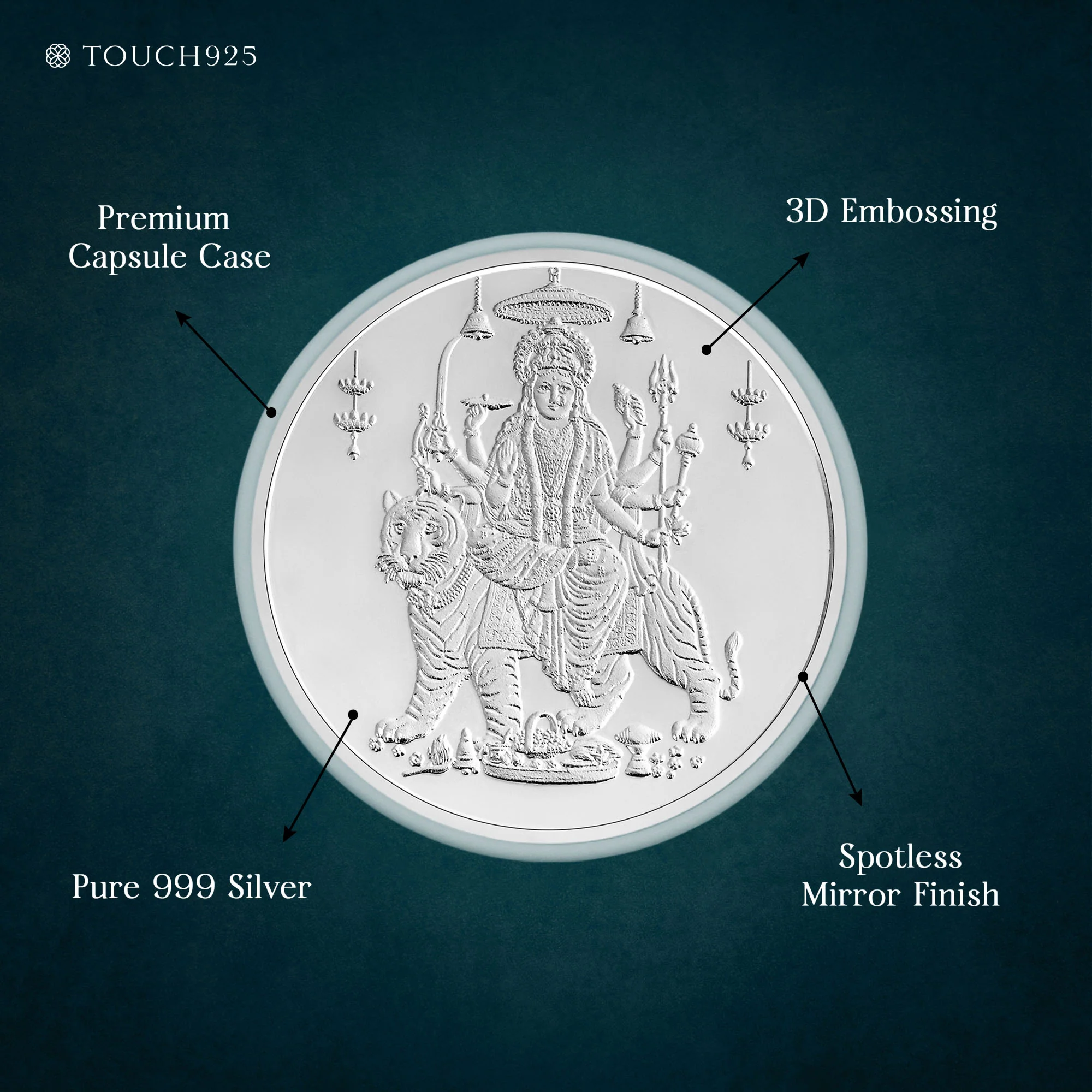 10g Durga Maa Pure 999 Silver Coin - Image 4