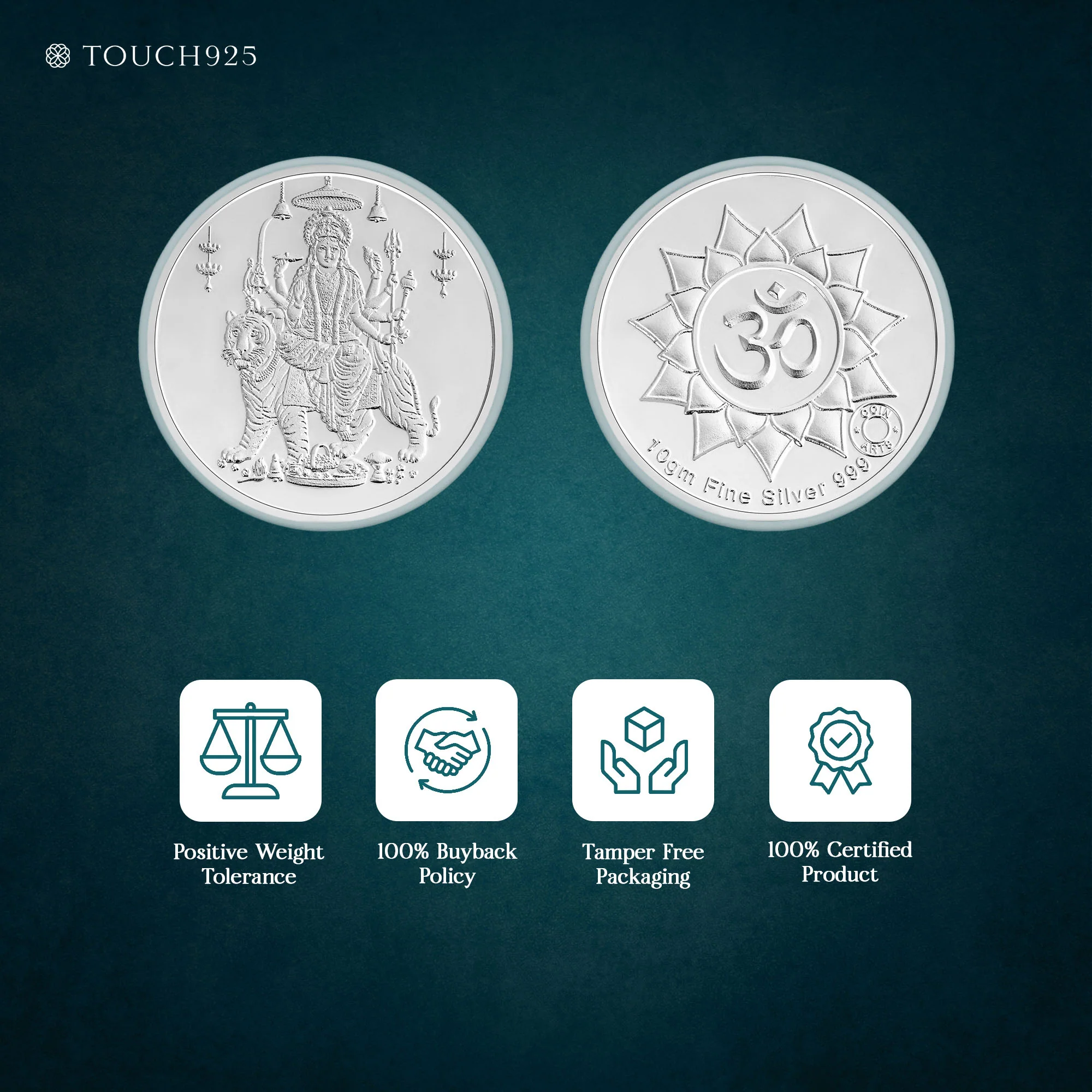 10g Durga Maa Pure 999 Silver Coin - Image 5