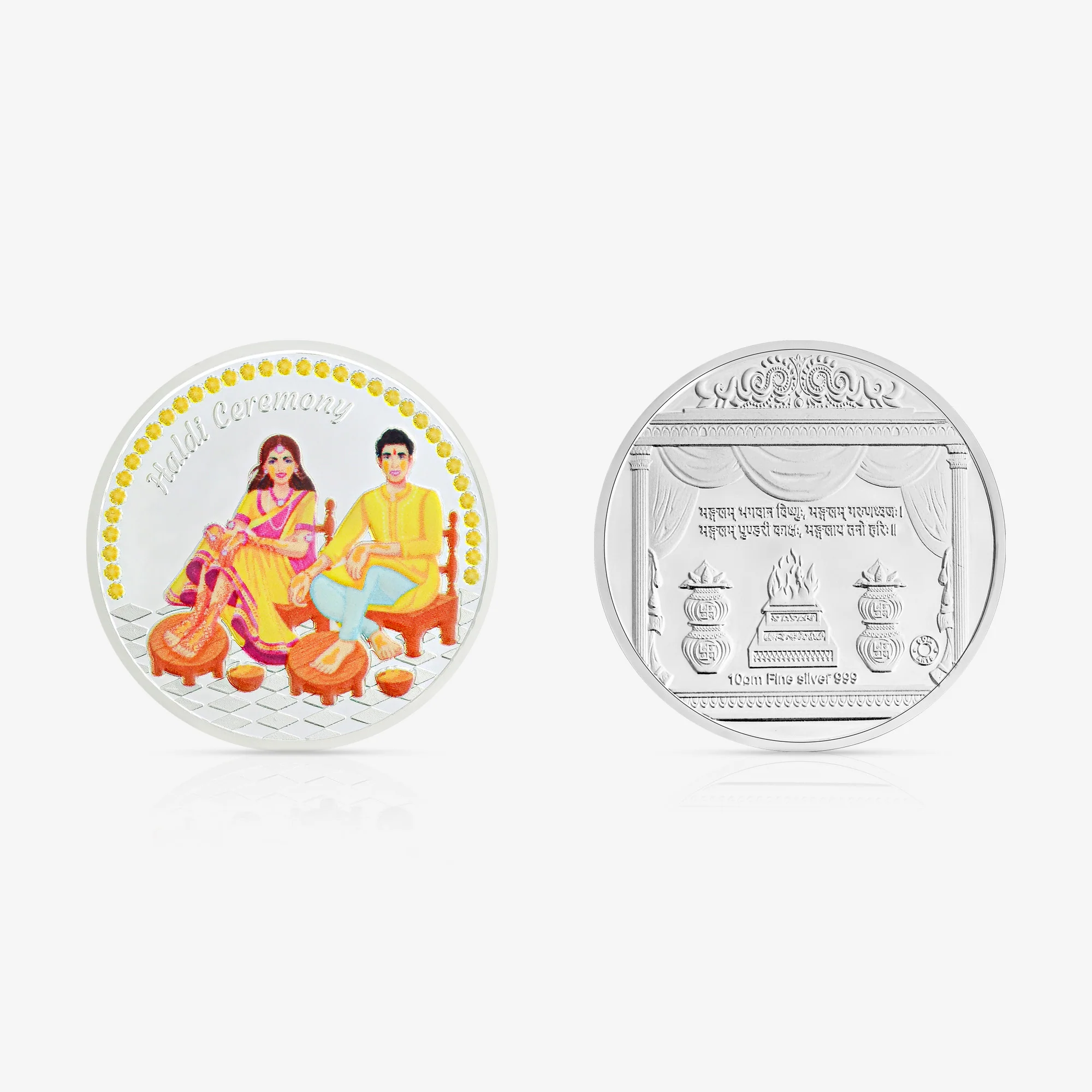10g Haldi Ceremony Pure 999 Silver Coin - Image 3
