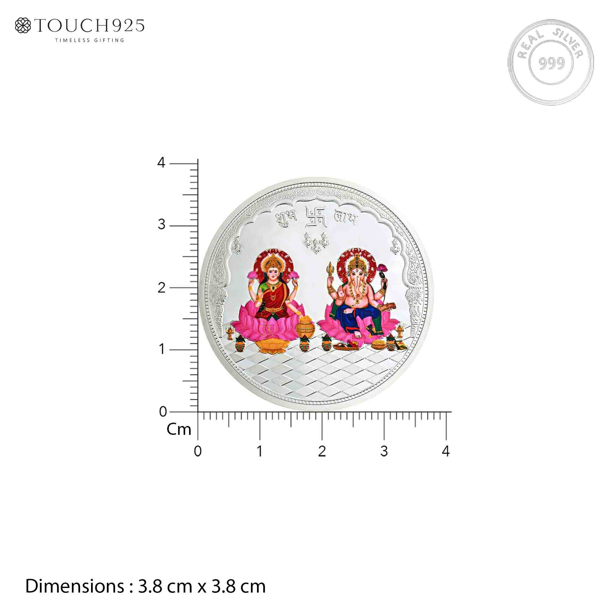 10-100g Lakshmi Ganesh Pure 999 Silver Coin - Image 12