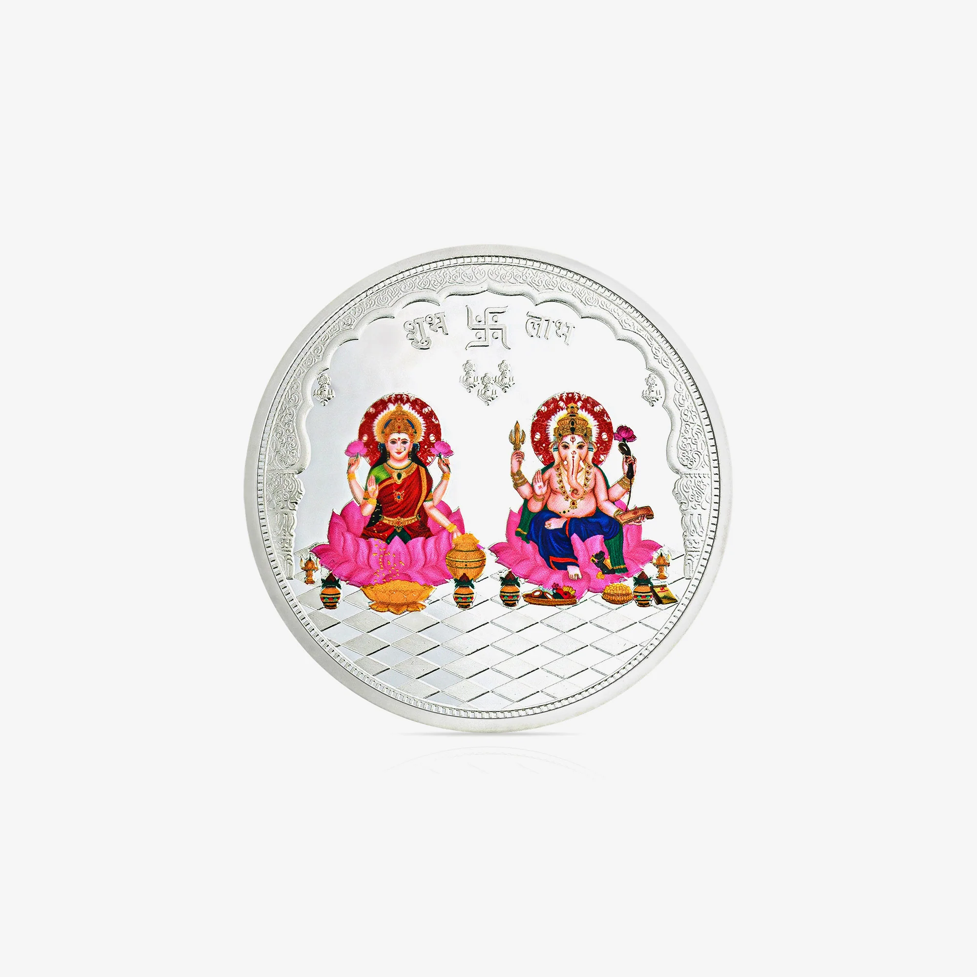 10-100g Lakshmi Ganesh Pure 999 Silver Coin - Image 7