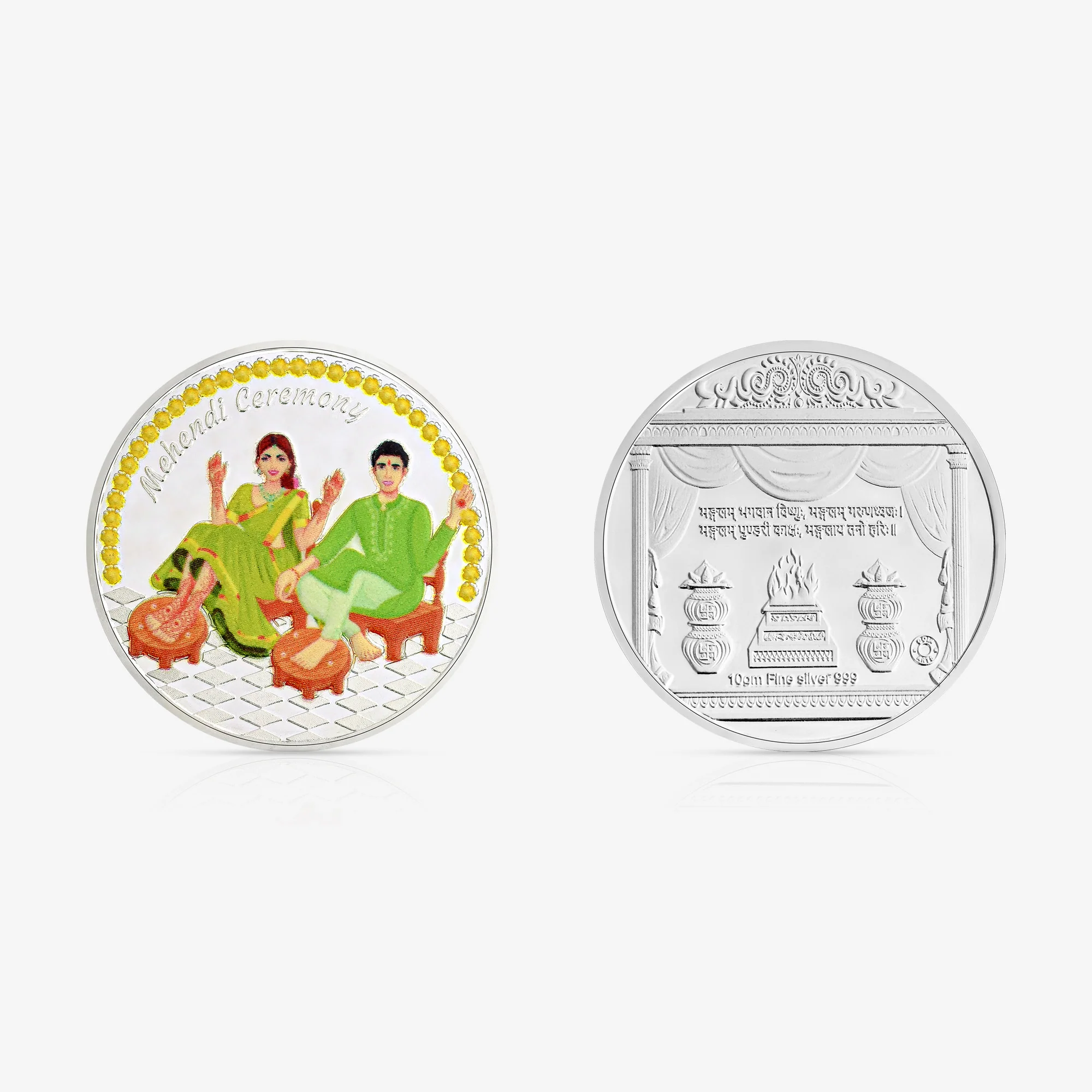 10g Mehendi Ceremony Pure 999 Silver Coin - Image 3