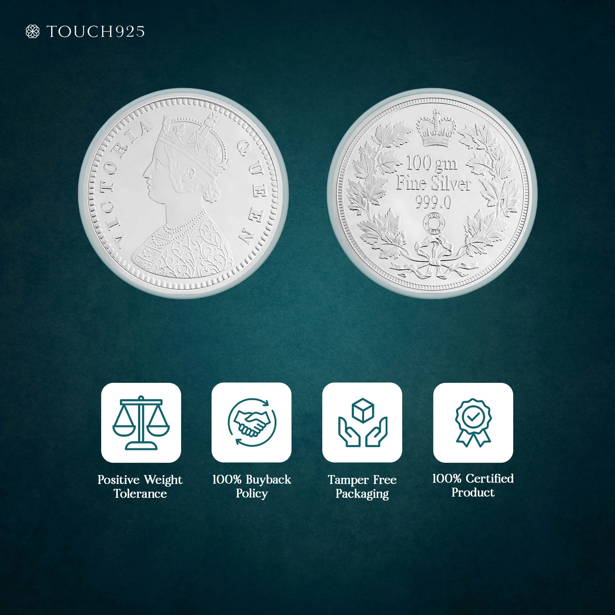 10-100g Queen Victoria Pure 999 Silver Coin - Image 23