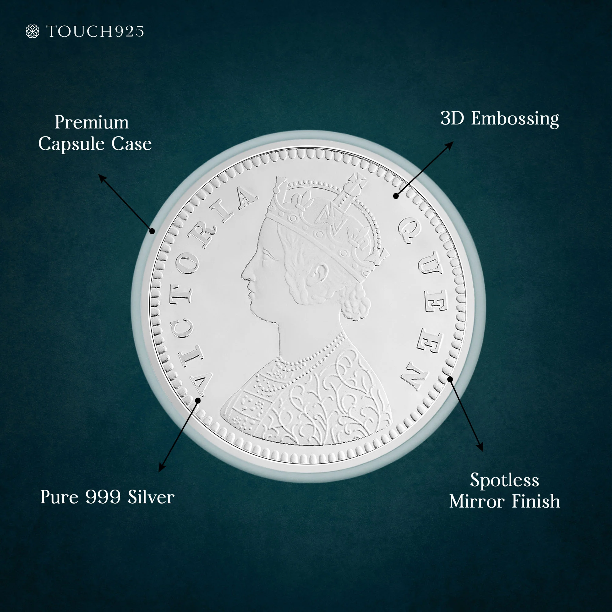 10-100g Queen Victoria Pure 999 Silver Coin - Image 4