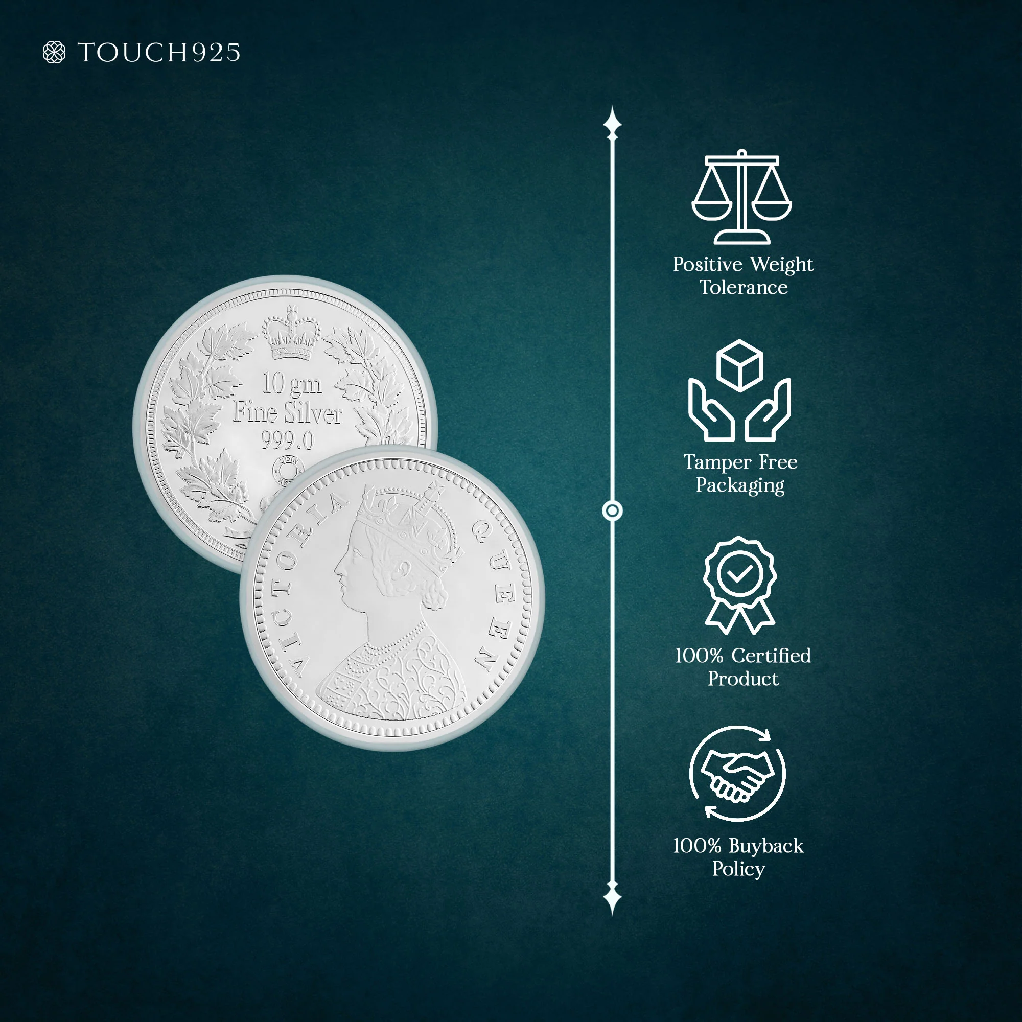 10-100g Queen Victoria Pure 999 Silver Coin - Image 5