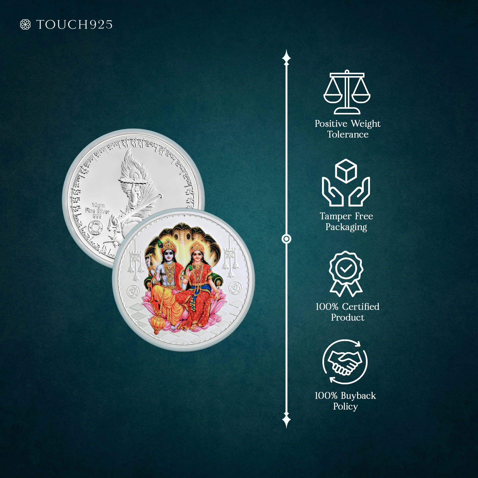 10g Shiv Parvati Pure 999 Silver Coin - Image 5