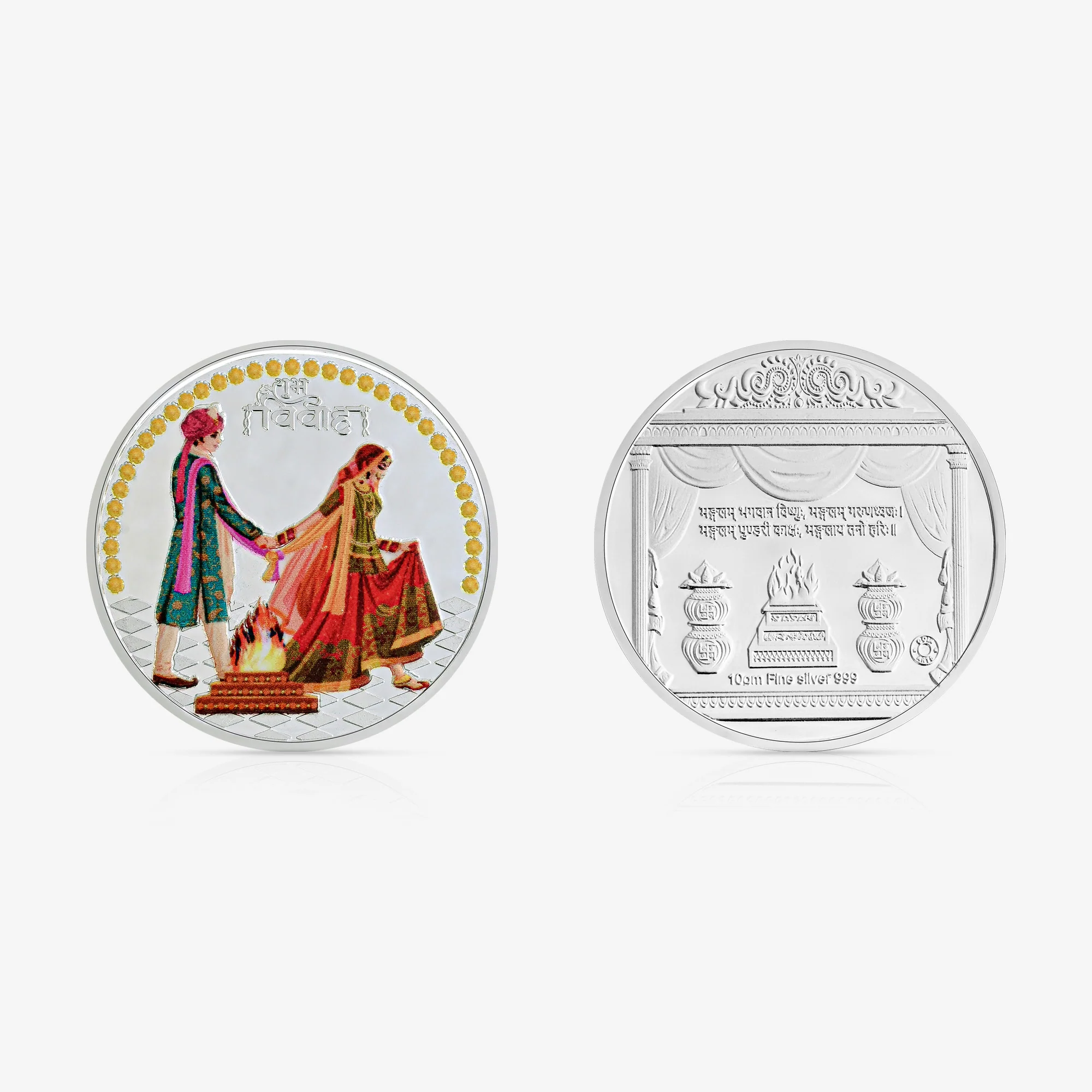 10g Shubh Vivah Pure 999 Silver Coin - Image 3
